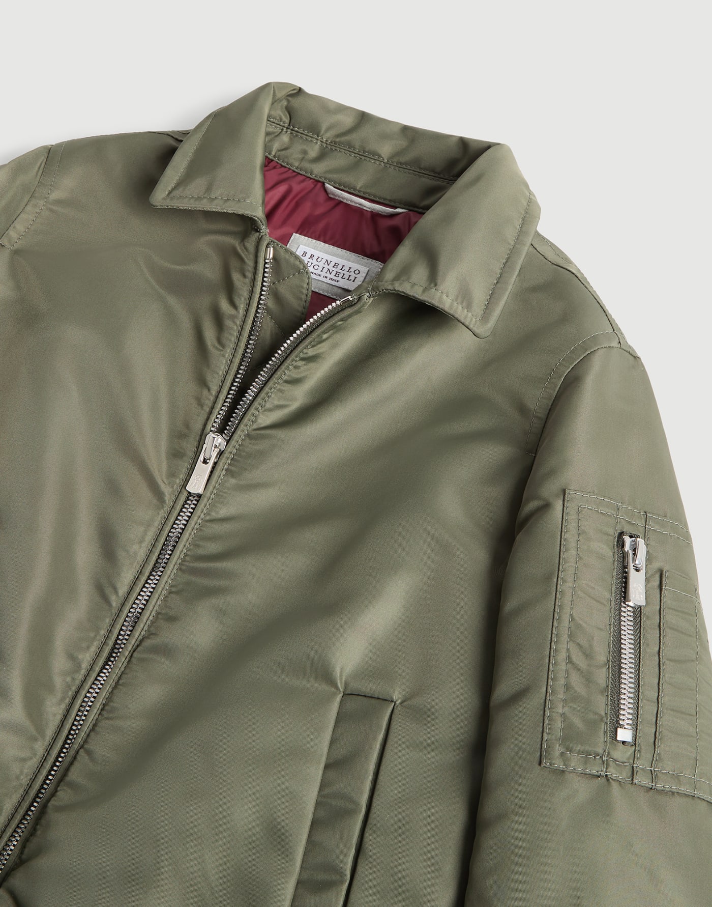 Bomber idrorepellente Dark Military Bambino - Brunello Cucinelli