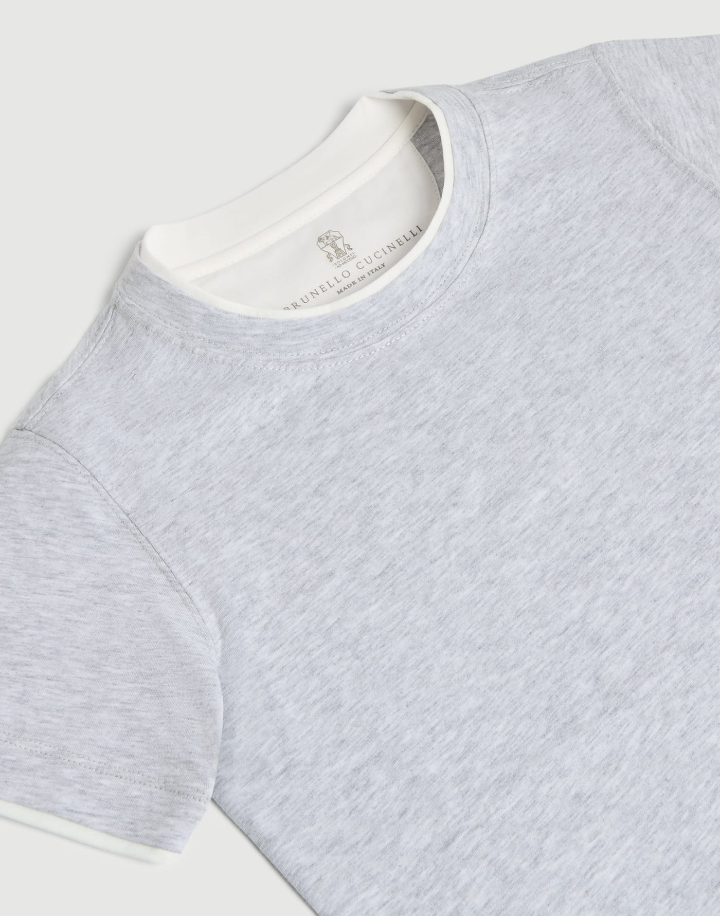 Cotton jersey T-shirt Light Grey Boys - Brunello Cucinelli