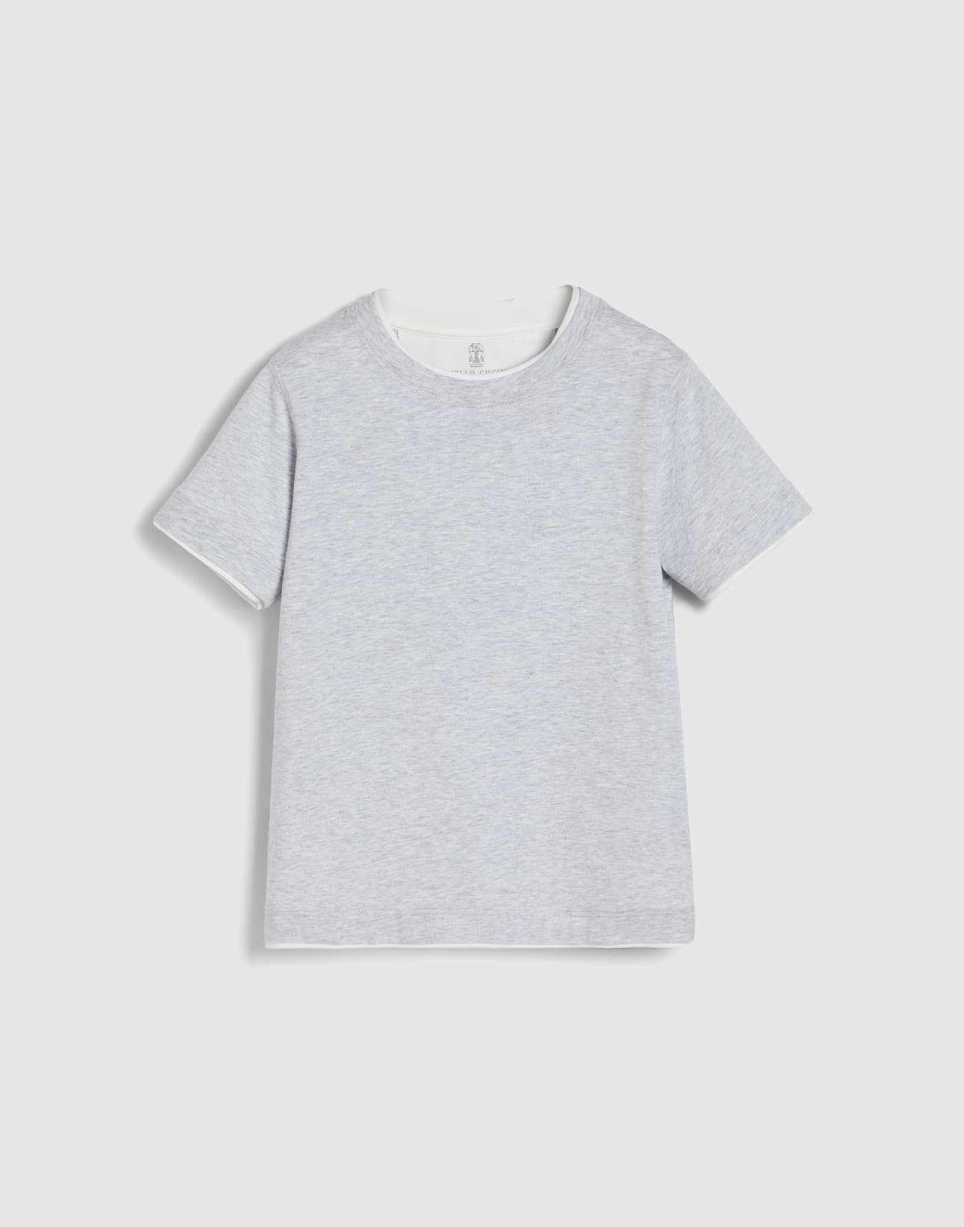 Cotton jersey T-shirt Light Grey Boys - Brunello Cucinelli