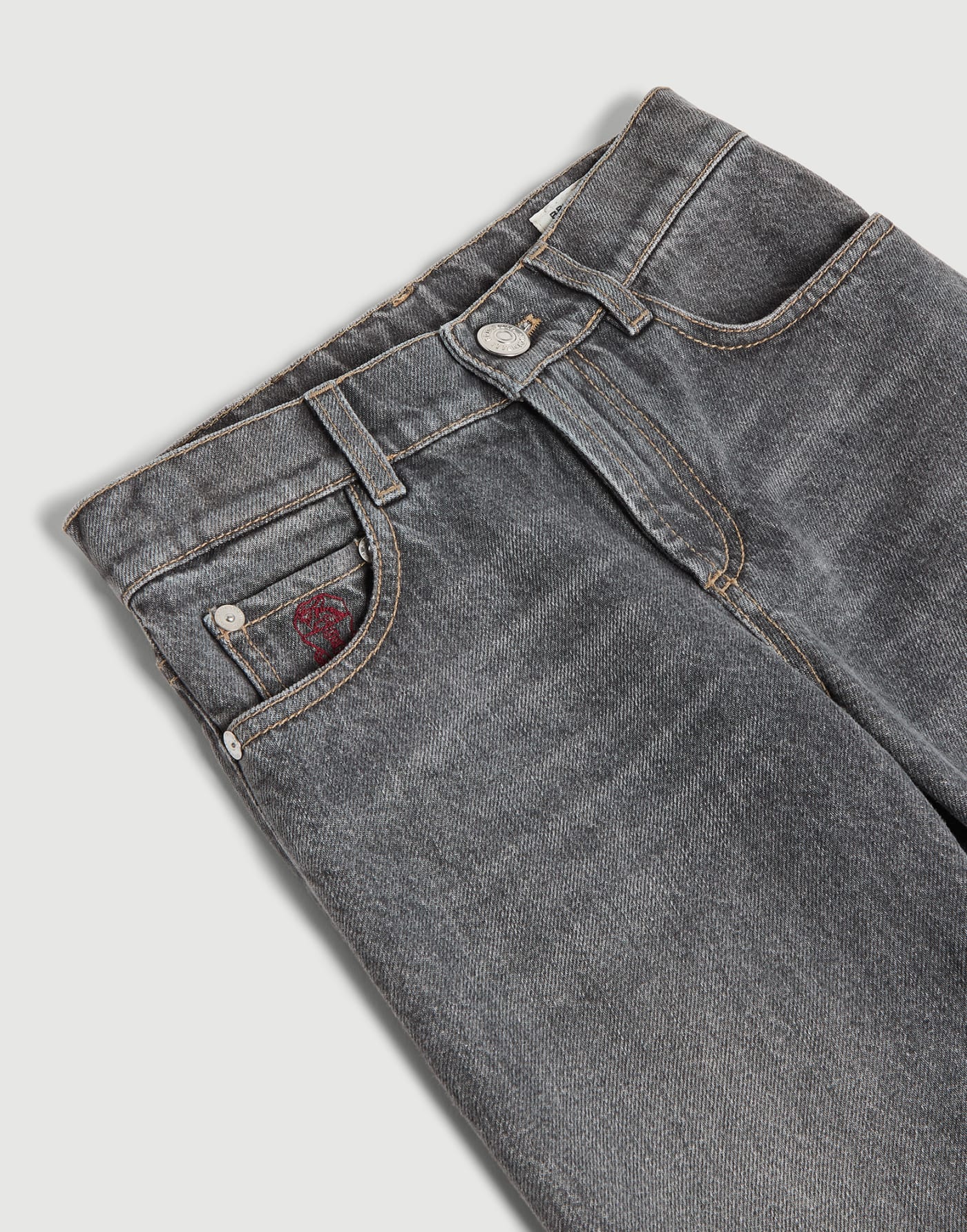 Pantalón en denim Greyscale Gris Medio Niño - Brunello Cucinelli
