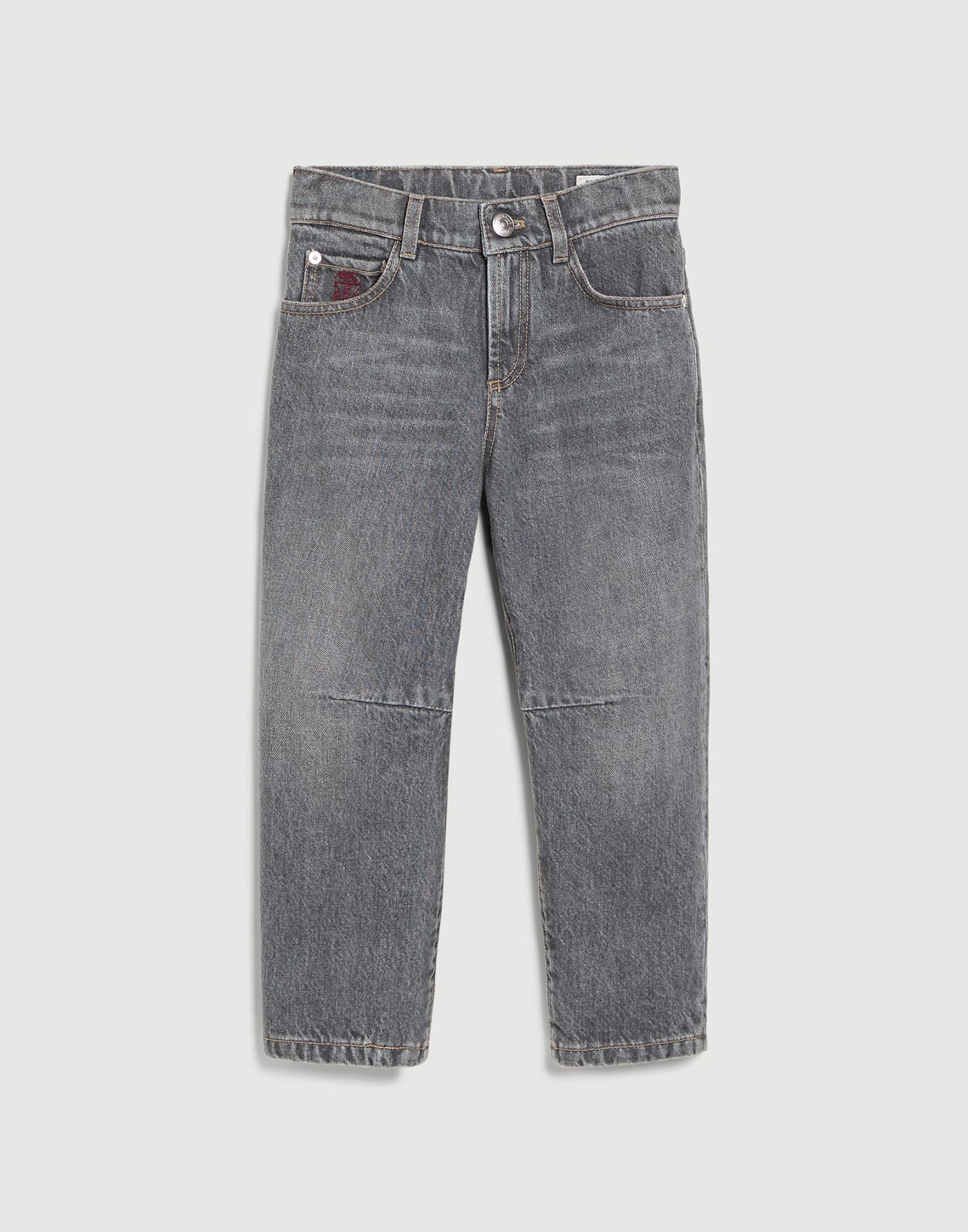 Pantalón en denim Greyscale Gris Medio Niño - Brunello Cucinelli