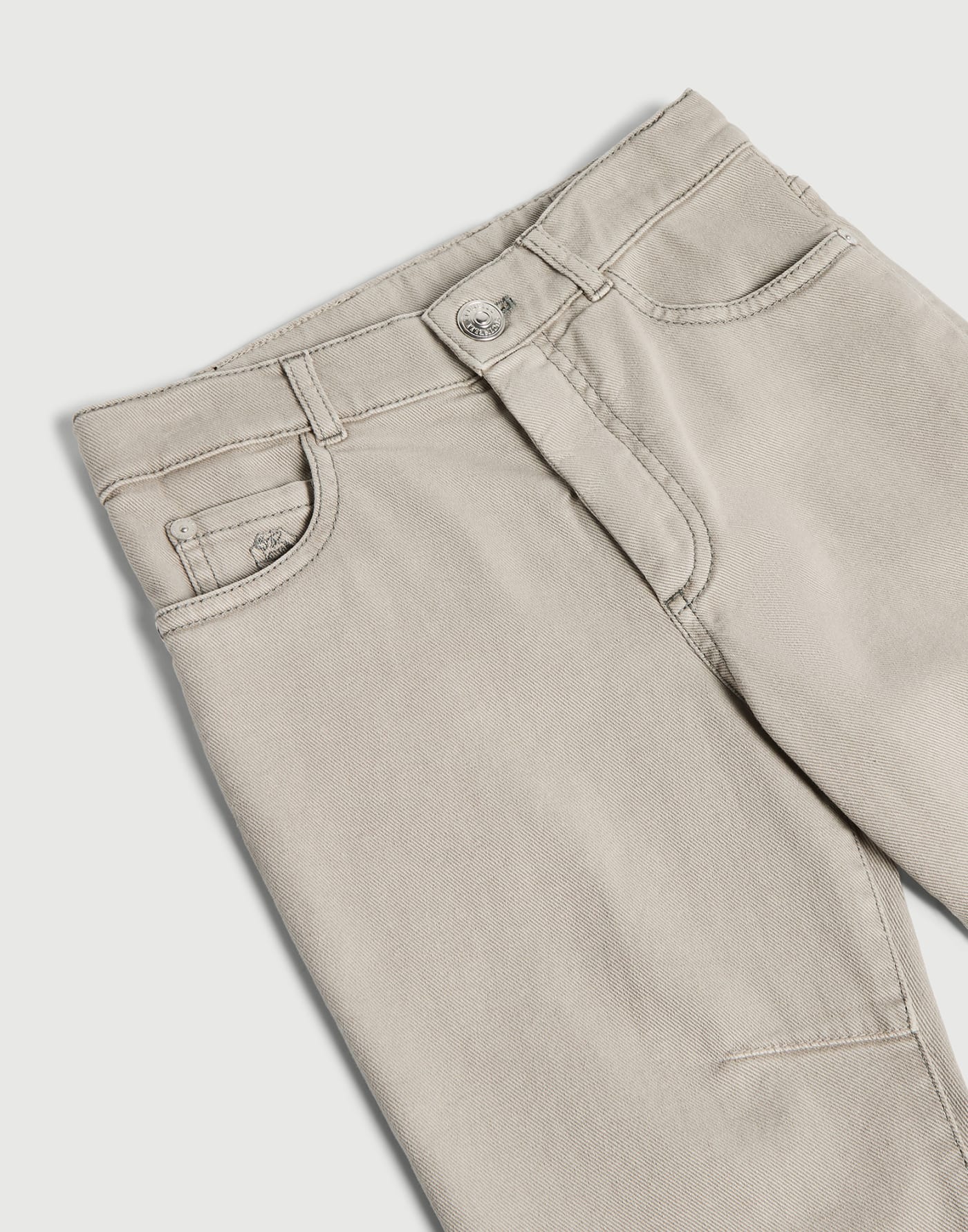 Lightweight denim trousers Cool Beige Boys - Brunello Cucinelli