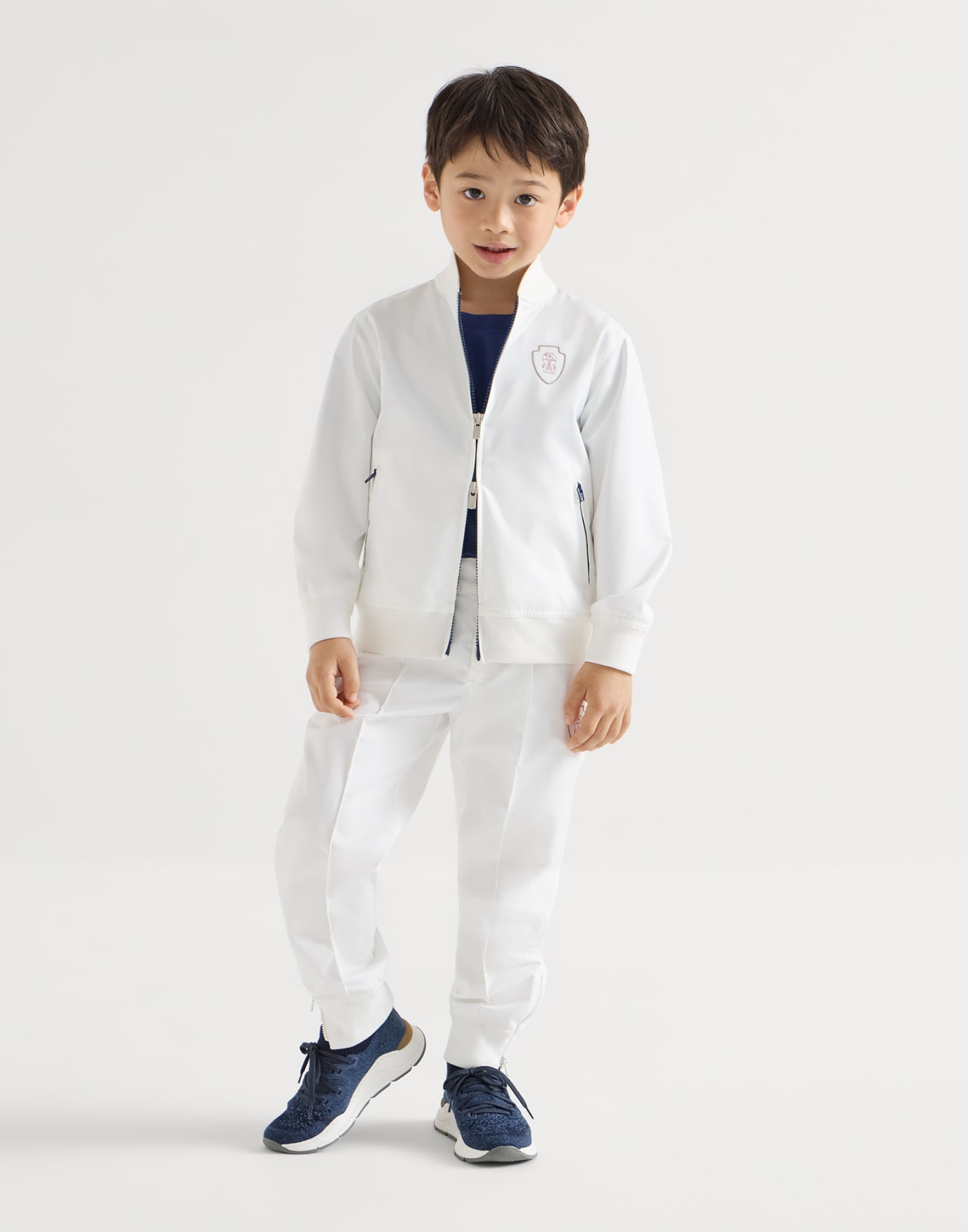 尼龍上衣 白色 男童 - Brunello Cucinelli