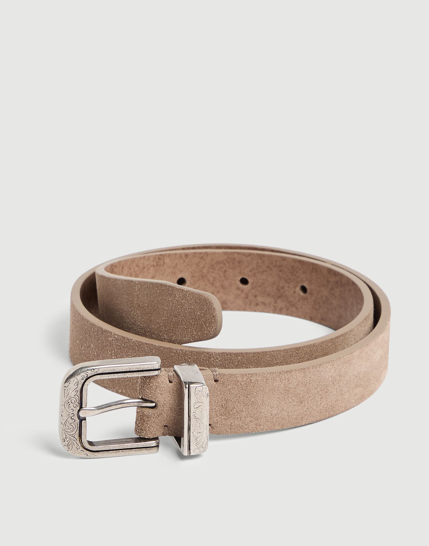 麂皮腰帶 米色 男童 - Brunello Cucinelli