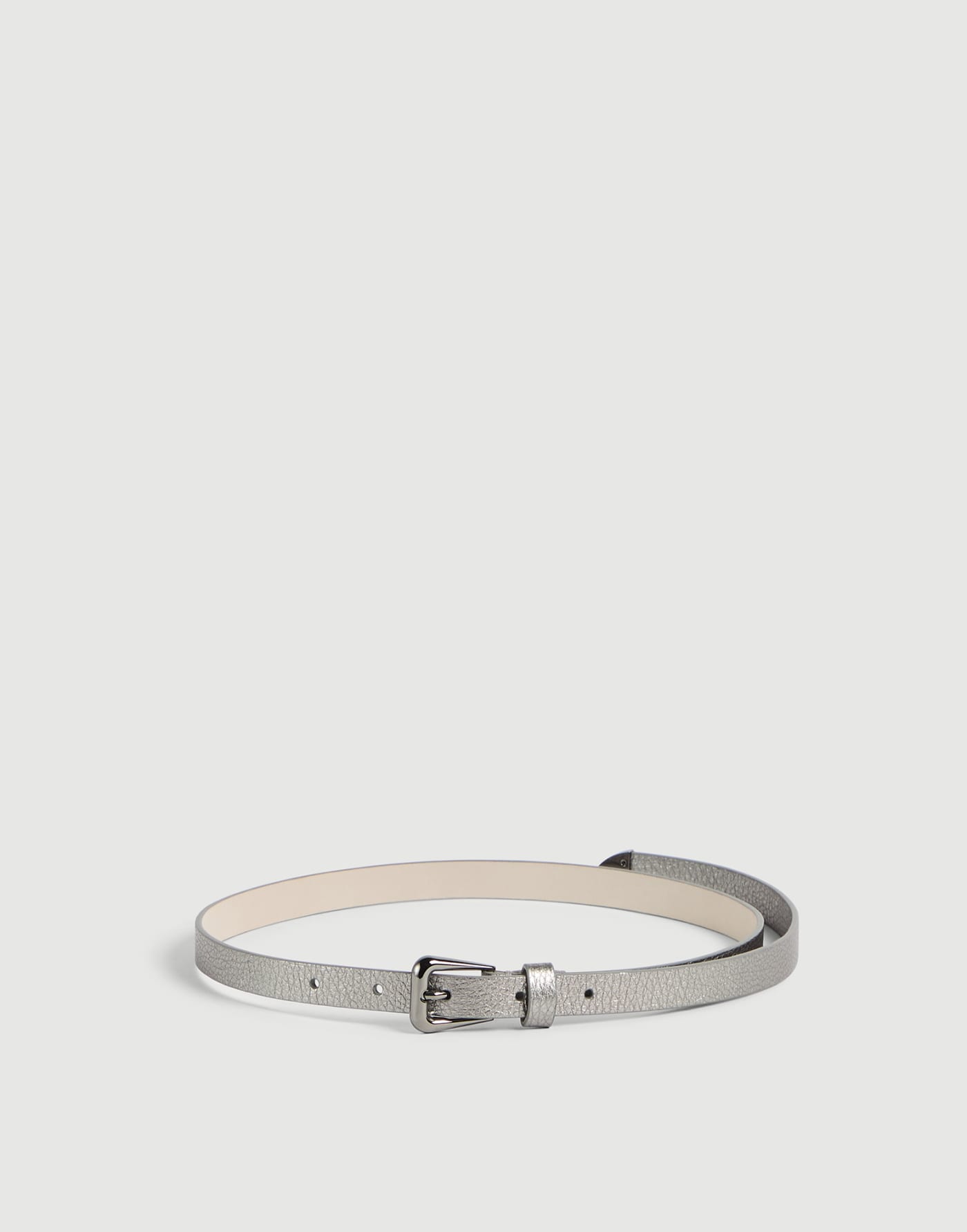 Grained calfskin belt Silver Girls - Brunello Cucinelli