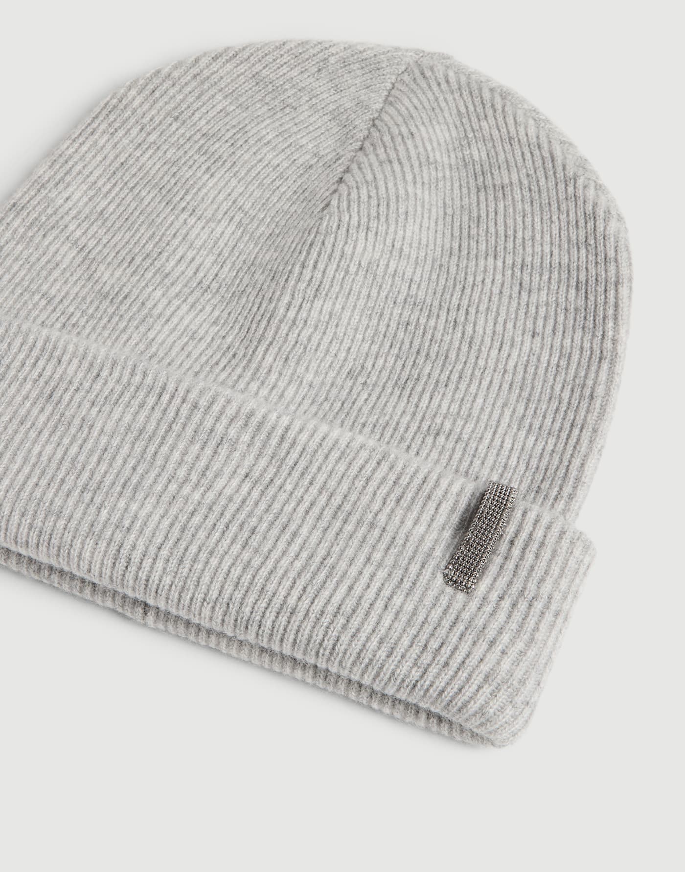 Cashmere beanie with monili Pebble Girls - Brunello Cucinelli