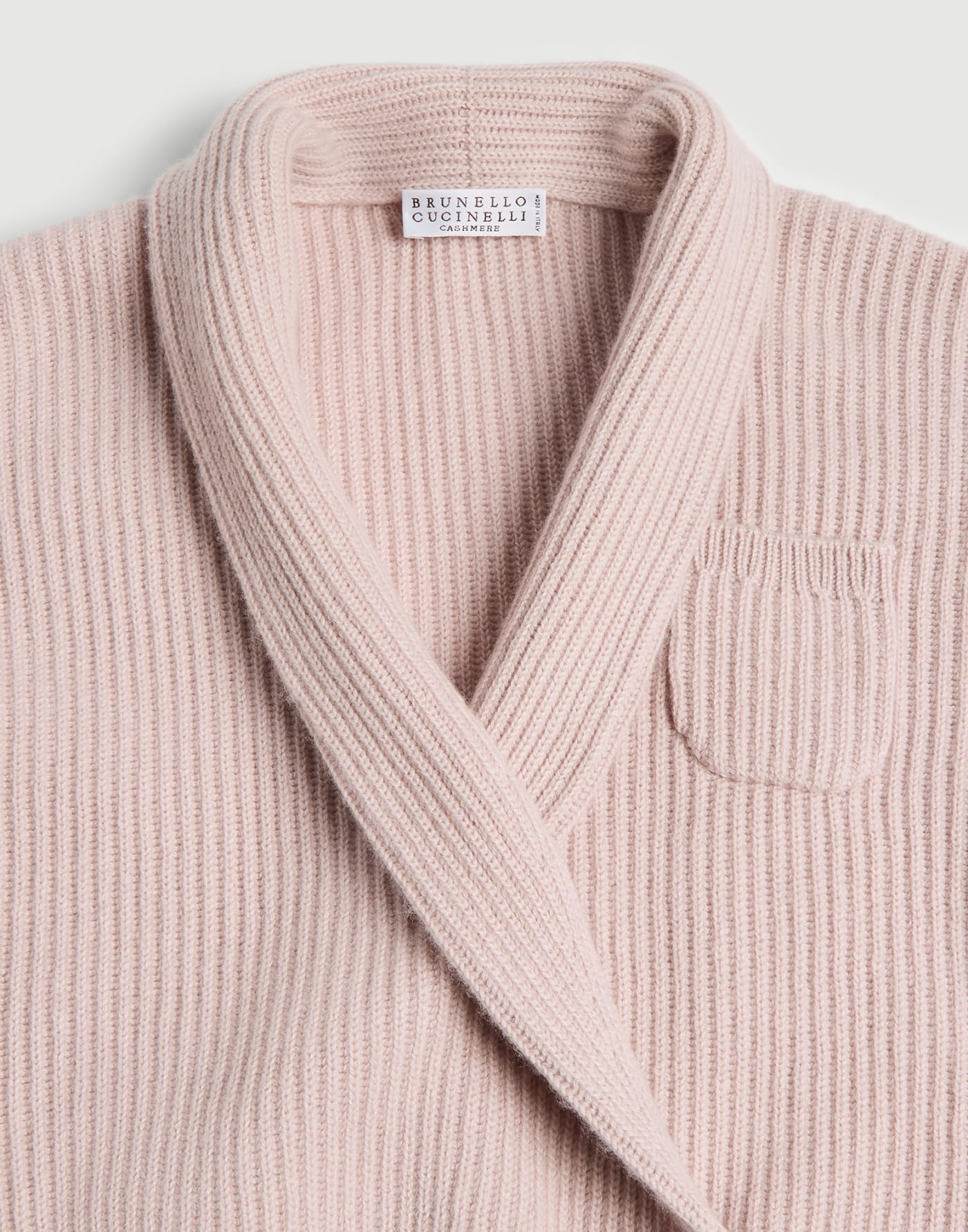 Cashmere English rib cardigan Light Pink Girls - Brunello Cucinelli