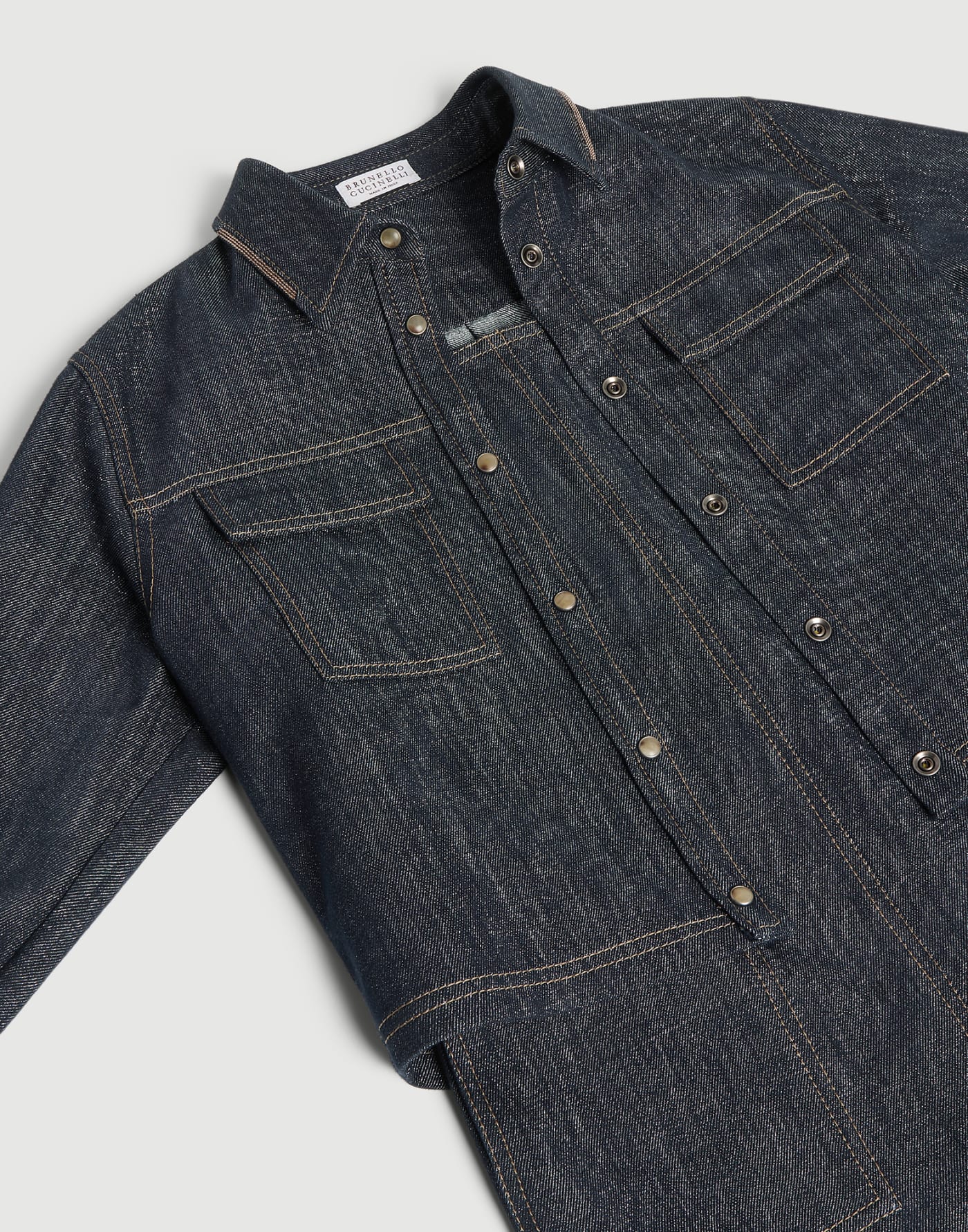 Sparkling no-fade denim dress set Dark Denim Girls - Brunello Cucinelli
