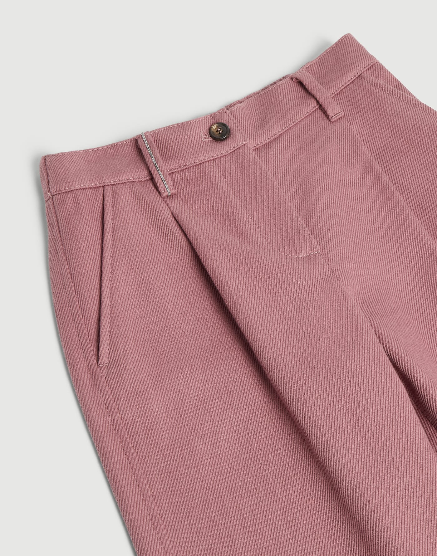 Slouchy trousers with monili Antique Pink Girls - Brunello Cucinelli