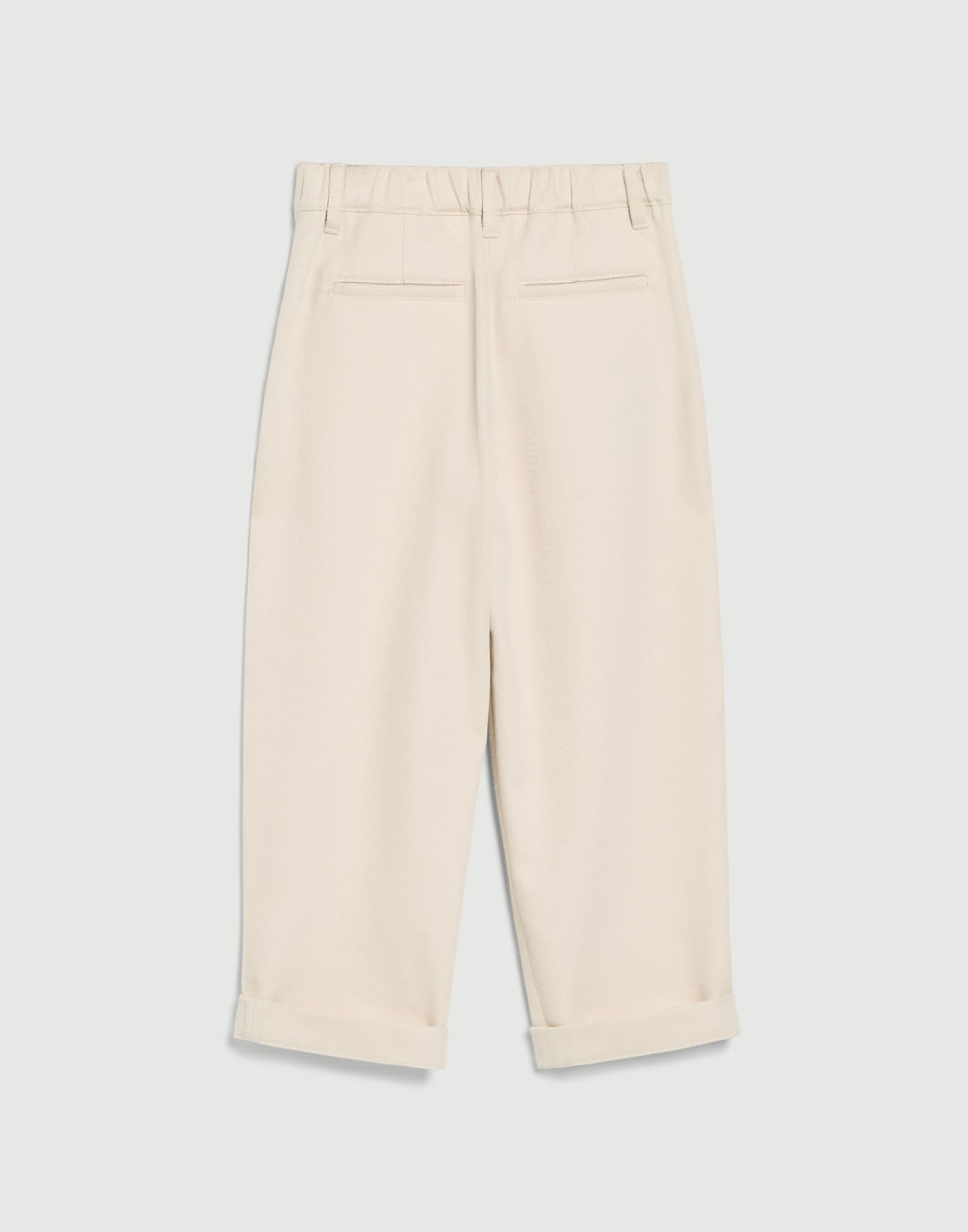 Slouchy-Hose mit Monili Vanille Mädchen - Brunello Cucinelli
