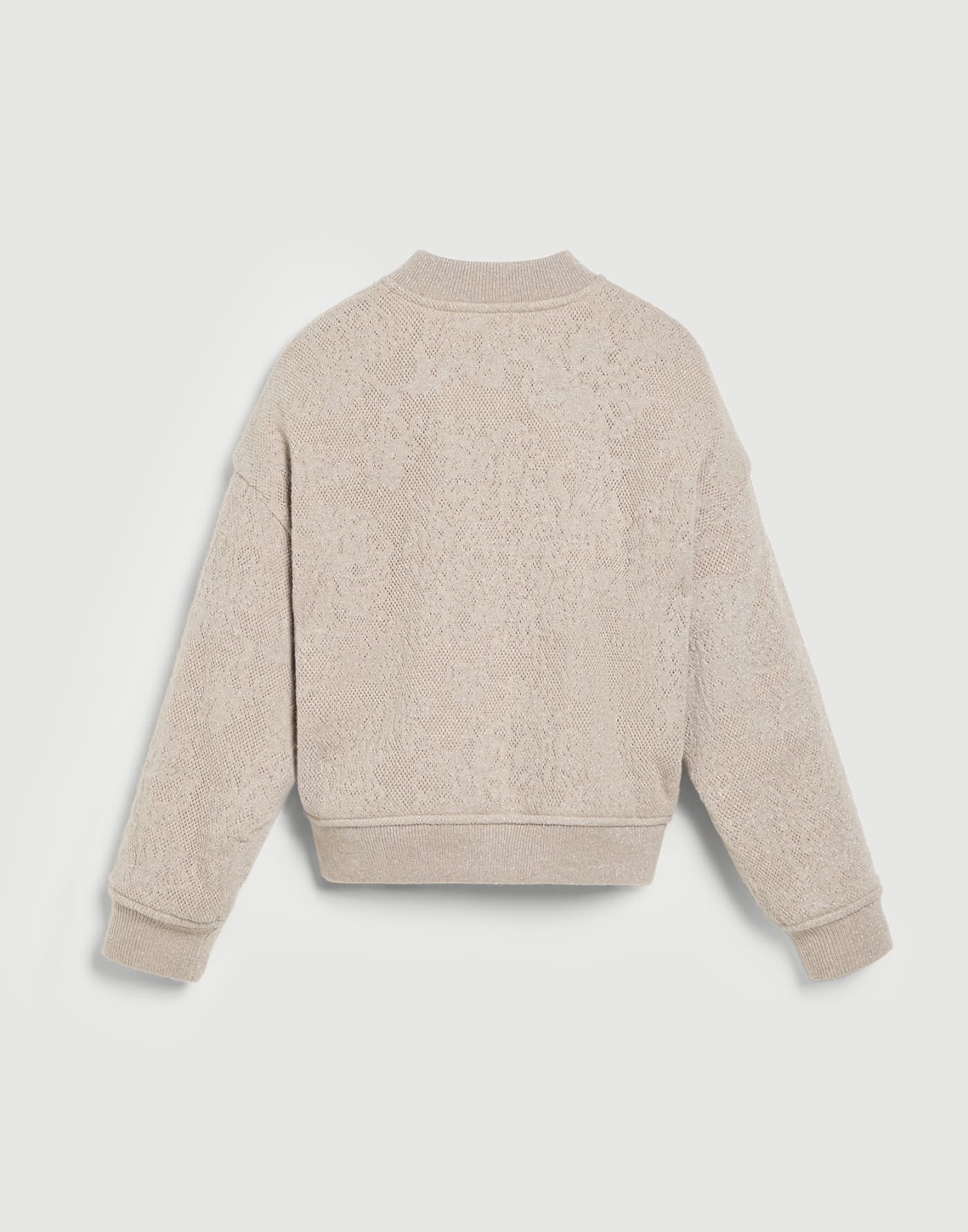 Bomber in lana vergine e cashmere Beige Bambina - Brunello Cucinelli