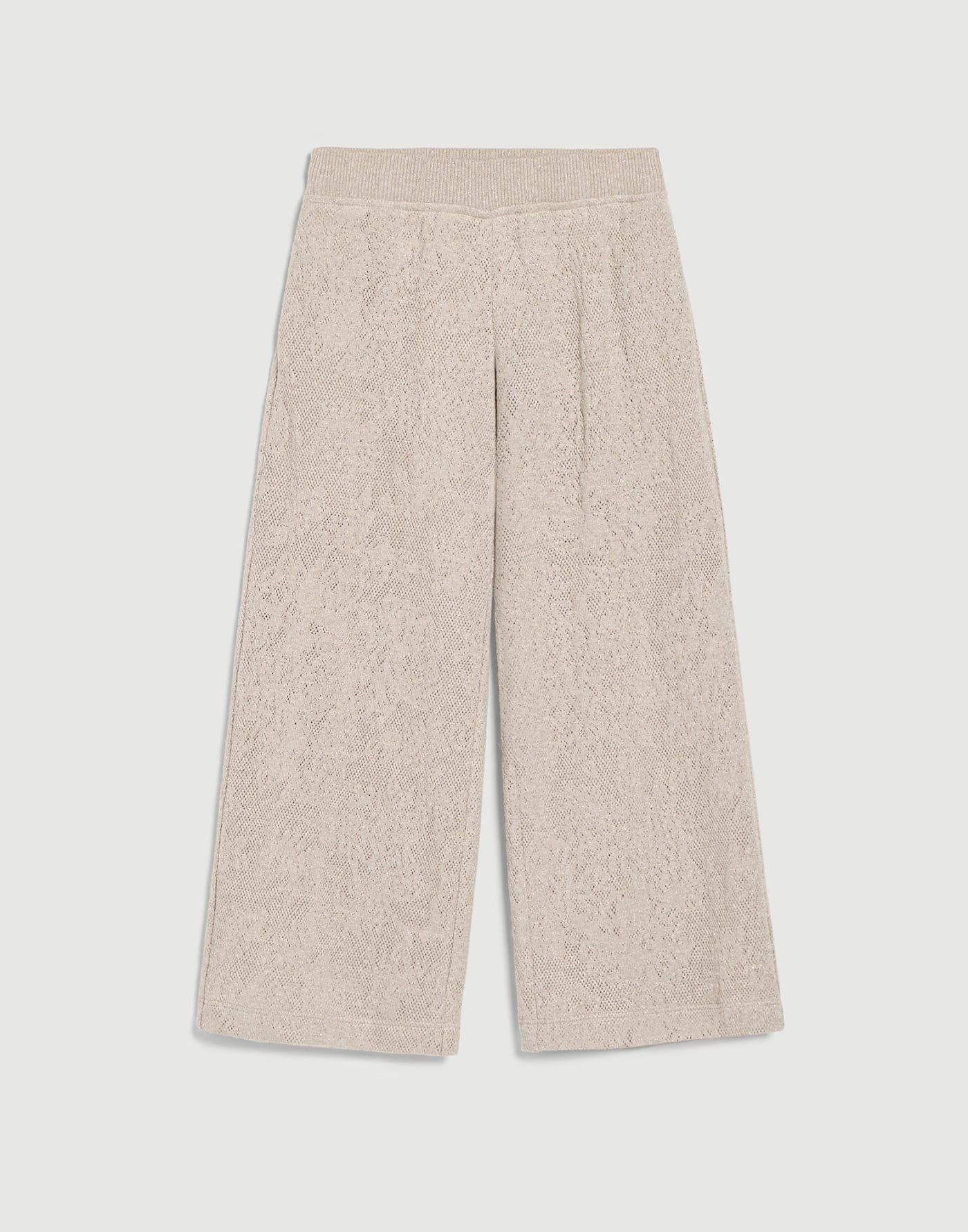 Pantalone Track in lana vergine e cashmere Beige Bambina - Brunello Cucinelli