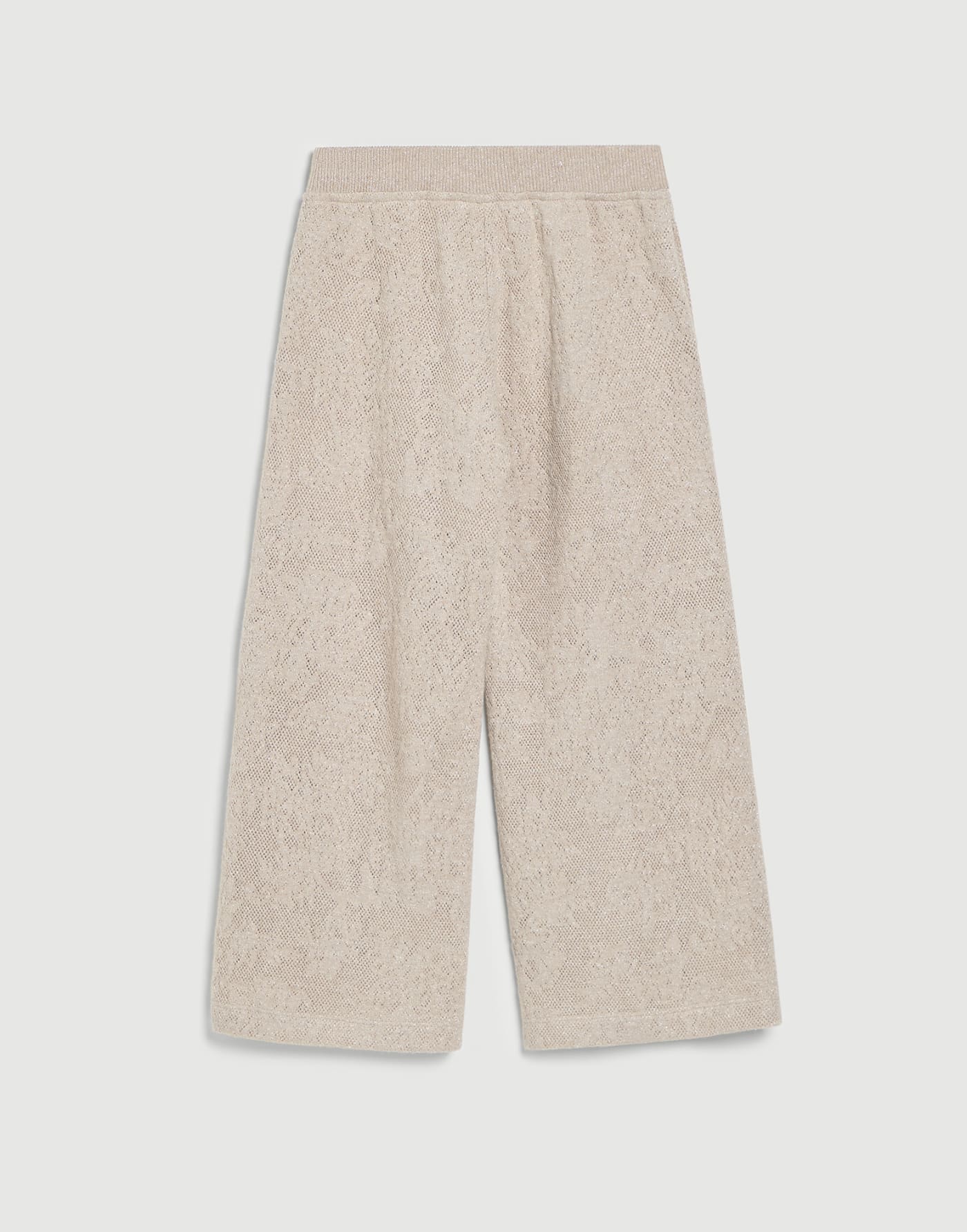 Pantalone Track in lana vergine e cashmere Beige Bambina - Brunello Cucinelli