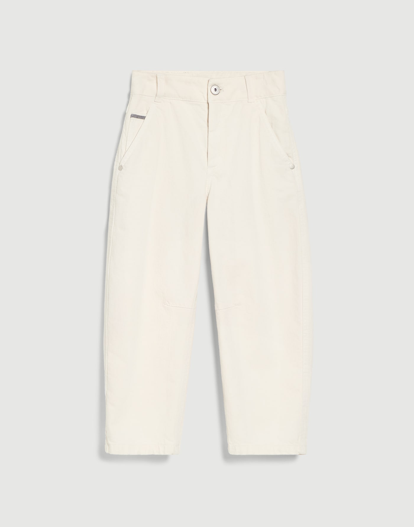 Pantalone in denim Soft Gesso Bambina - Brunello Cucinelli