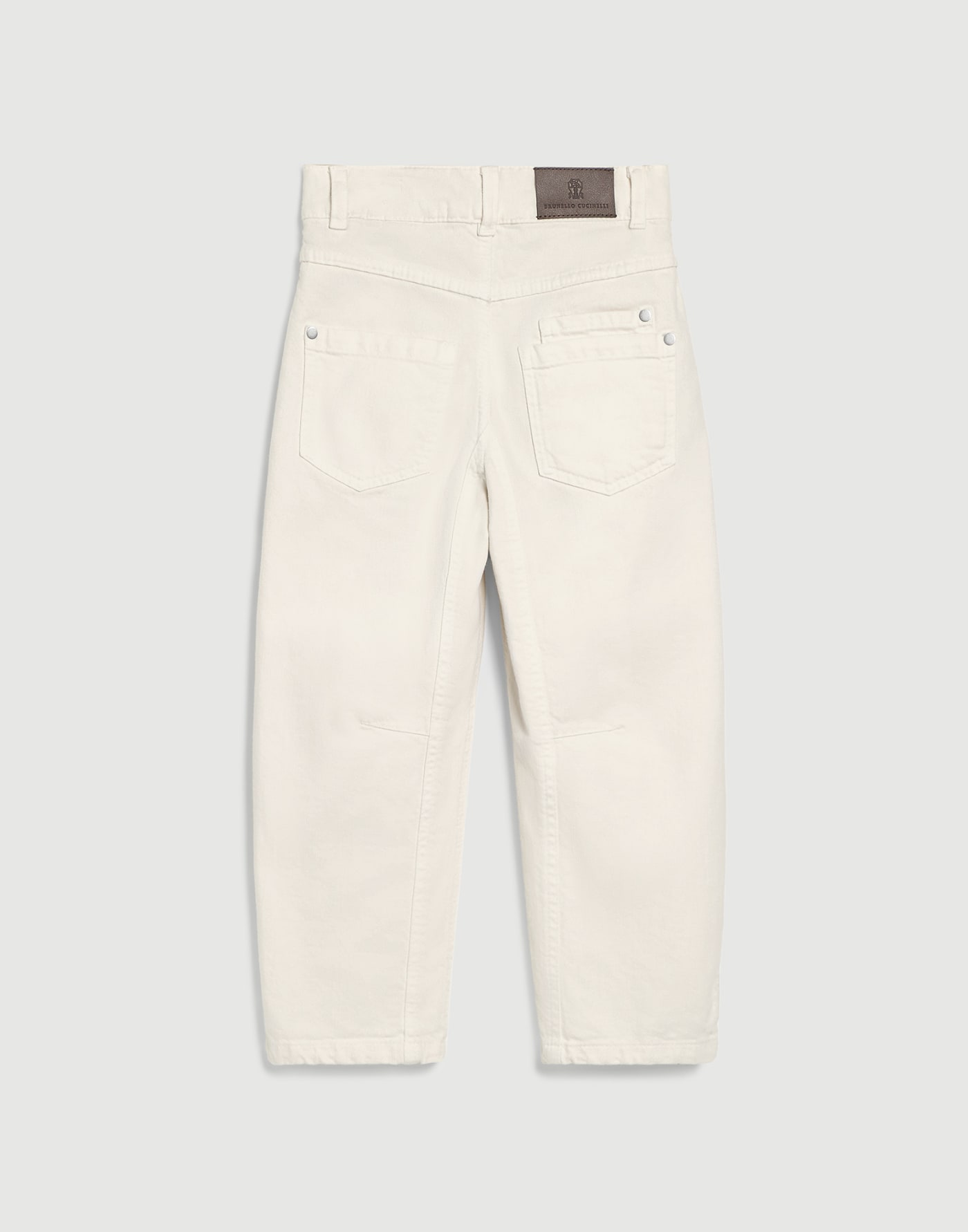 Pantalone in denim Soft Gesso Bambina - Brunello Cucinelli