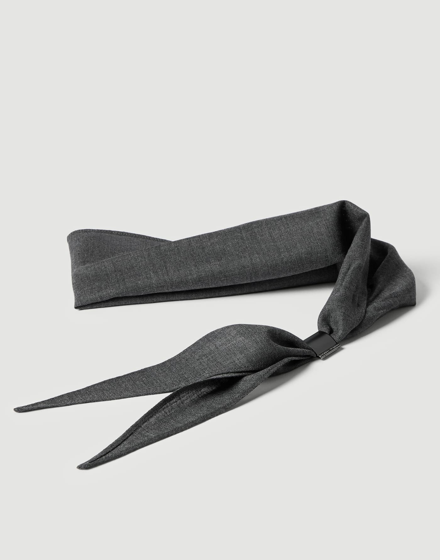 Organza necktie with monili Dark Grey Woman - Brunello Cucinelli