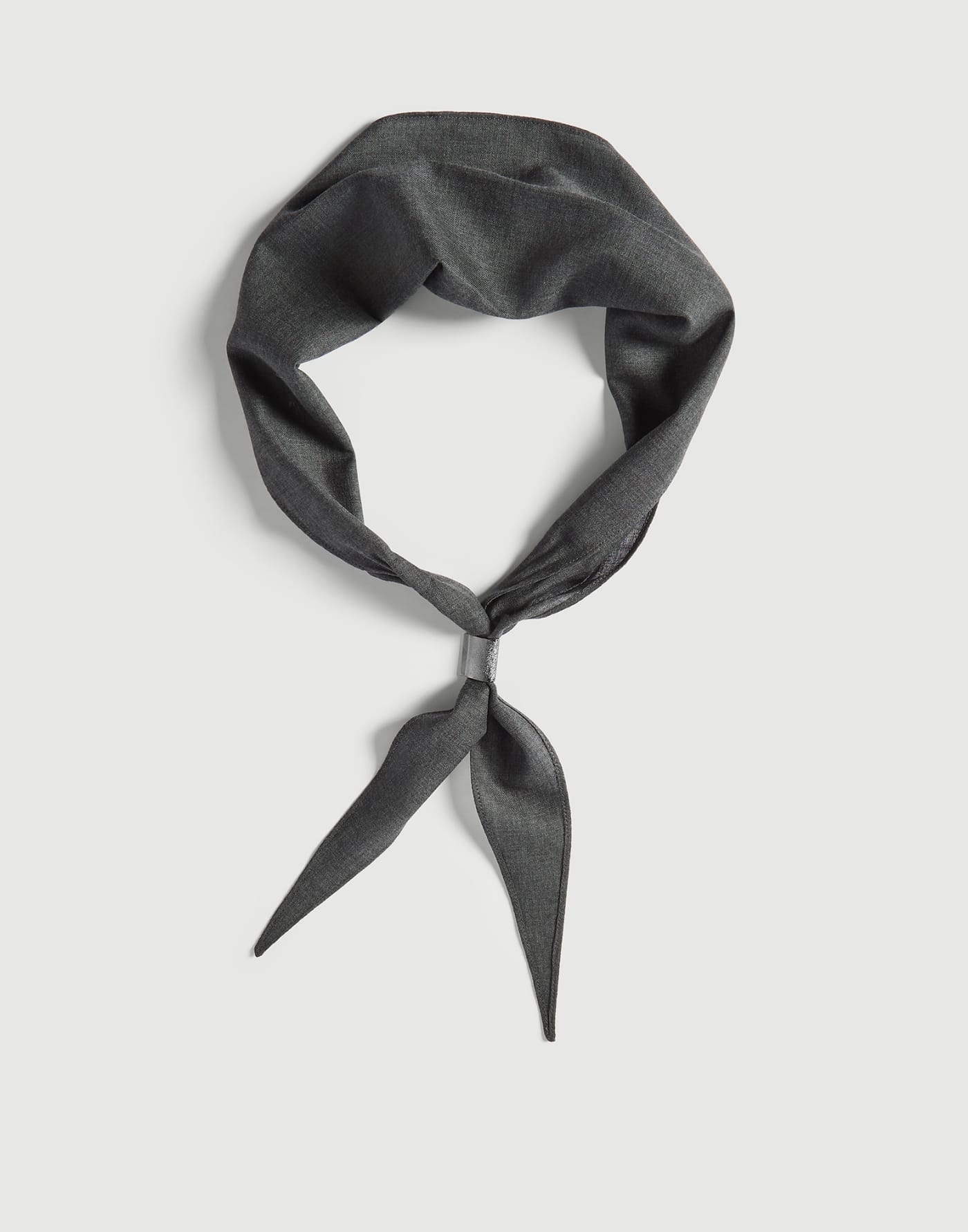 Organza necktie with monili Dark Grey Woman - Brunello Cucinelli