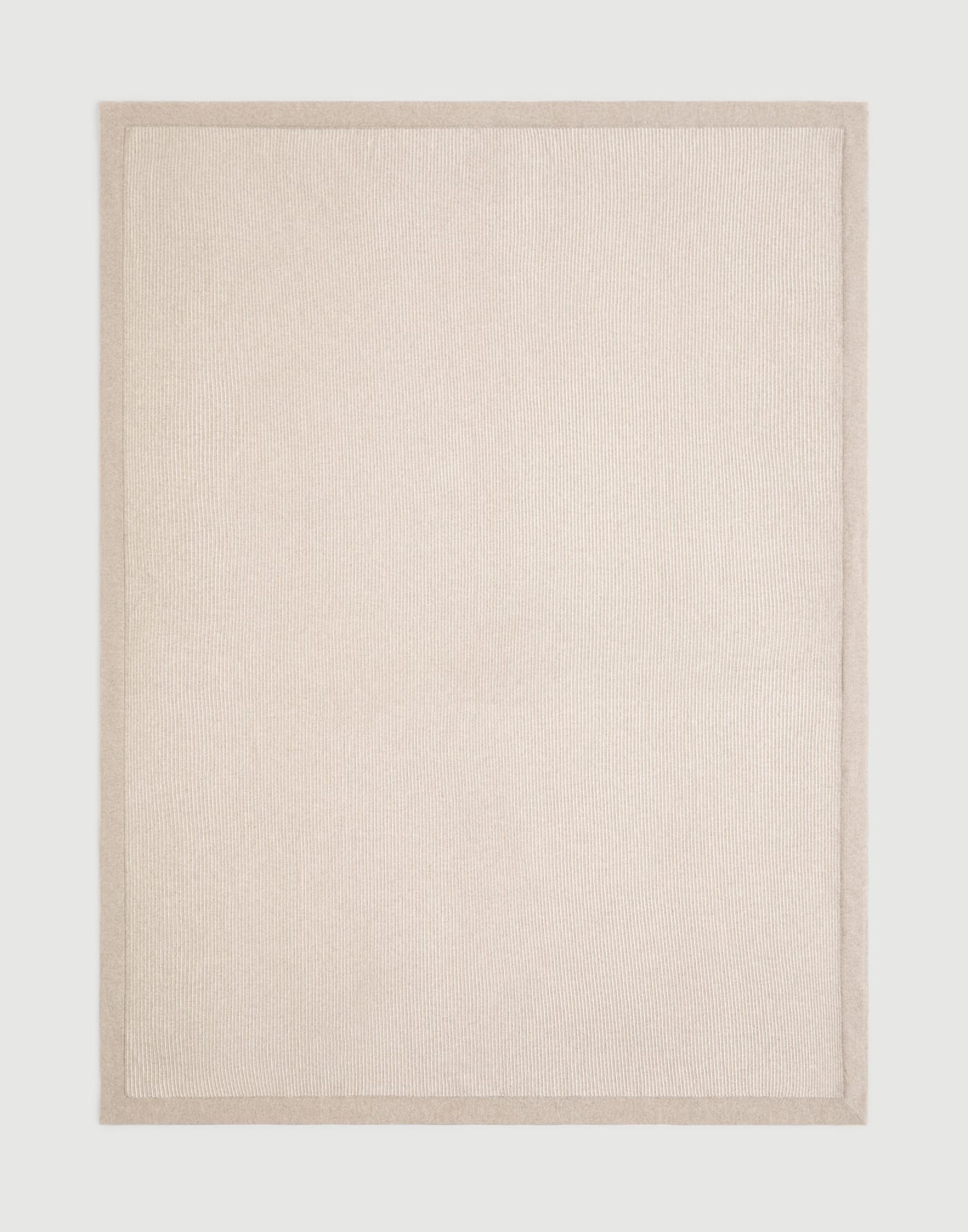 Coperta in cashmere con bordo in contrasto Nocciola Lifestyle - Brunello Cucinelli