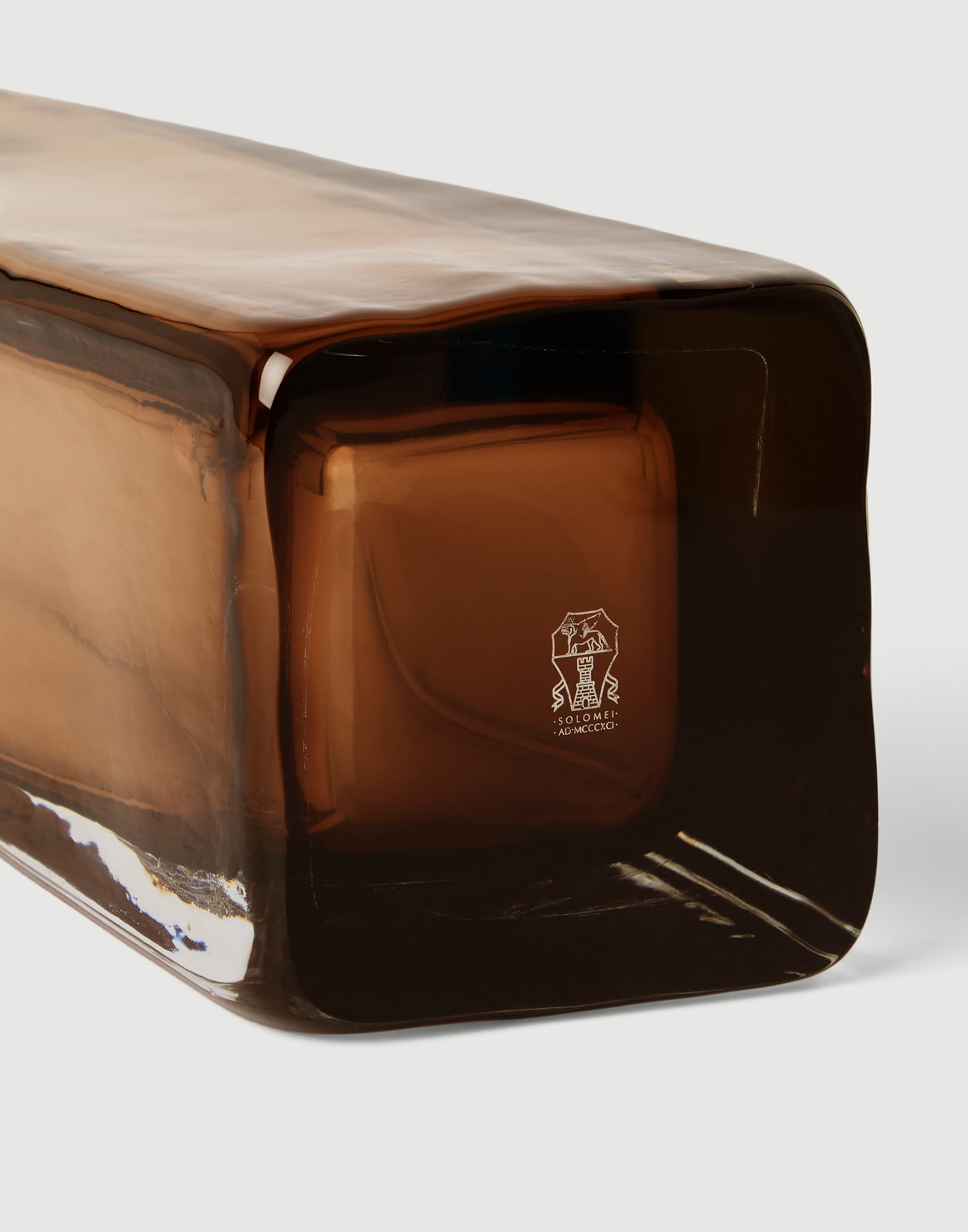 Rechteckige Vase aus Muranoglas Braun Lifestyle - Brunello Cucinelli