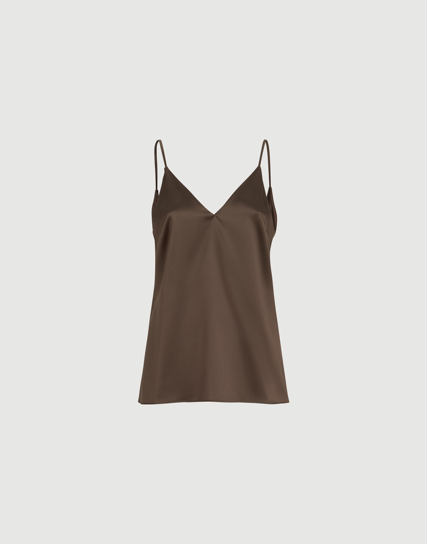 Stretch silk satin camisole Brown Woman - Brunello Cucinelli
