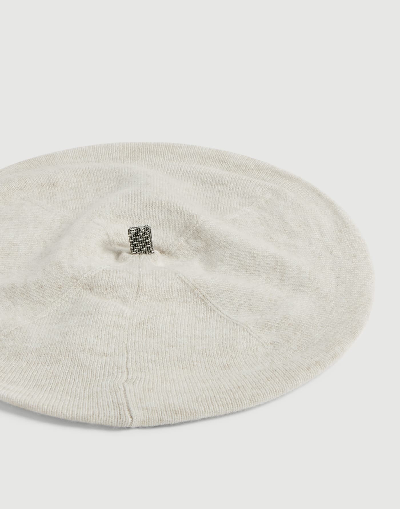 Knit beret Pearl Grey Girls - Brunello Cucinelli