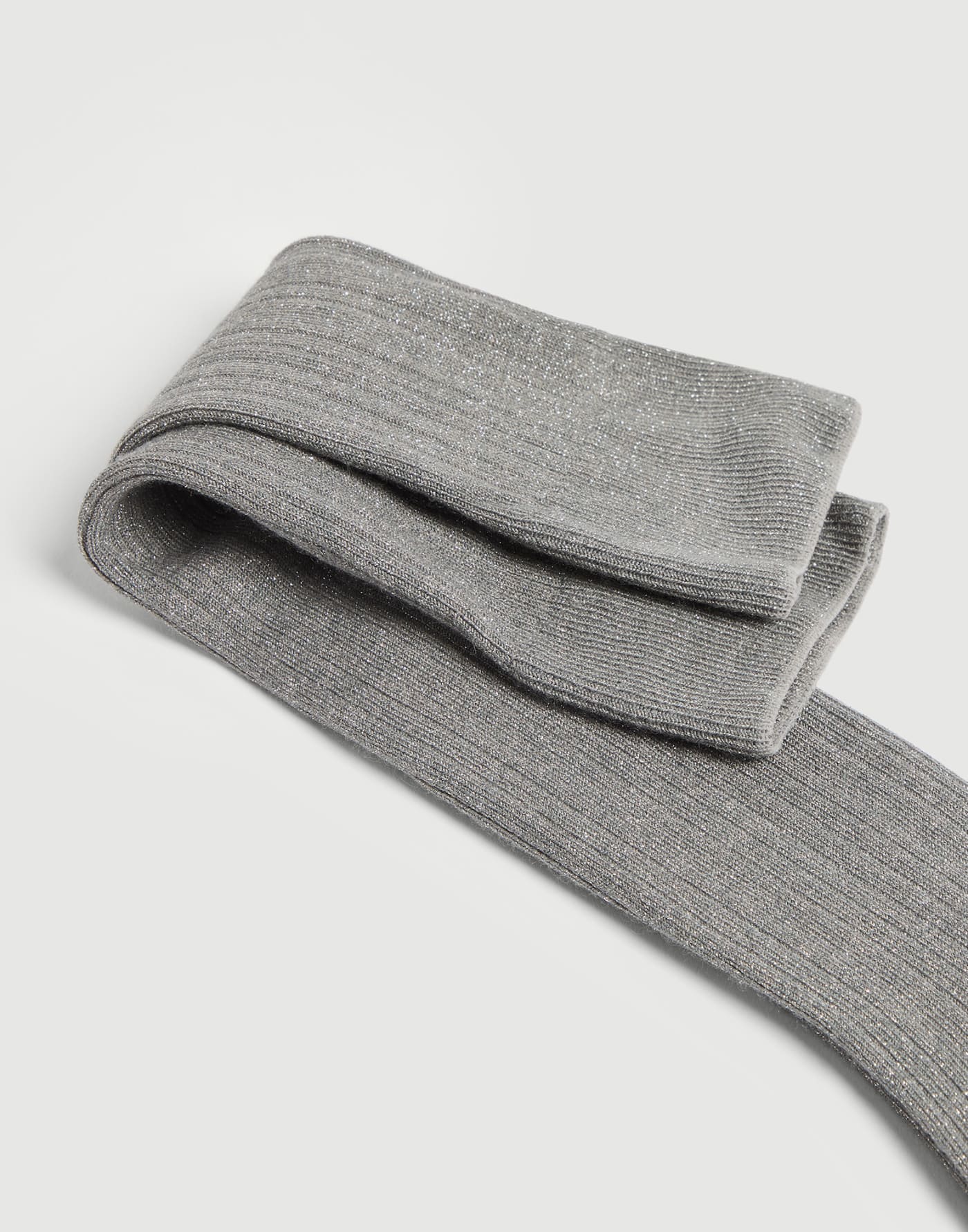 Sparkling knit socks Medium Grey Girls - Brunello Cucinelli