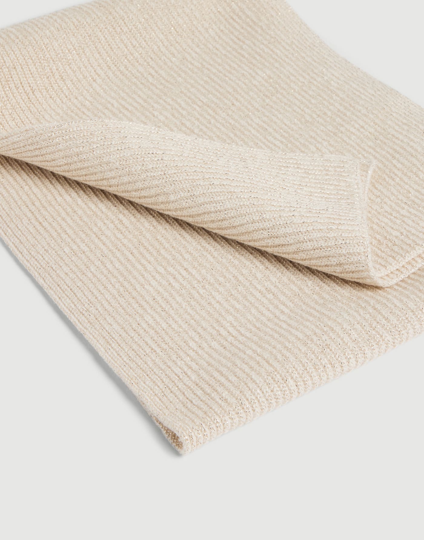 Sparkling cashmere knit scarf Beige Girls - Brunello Cucinelli