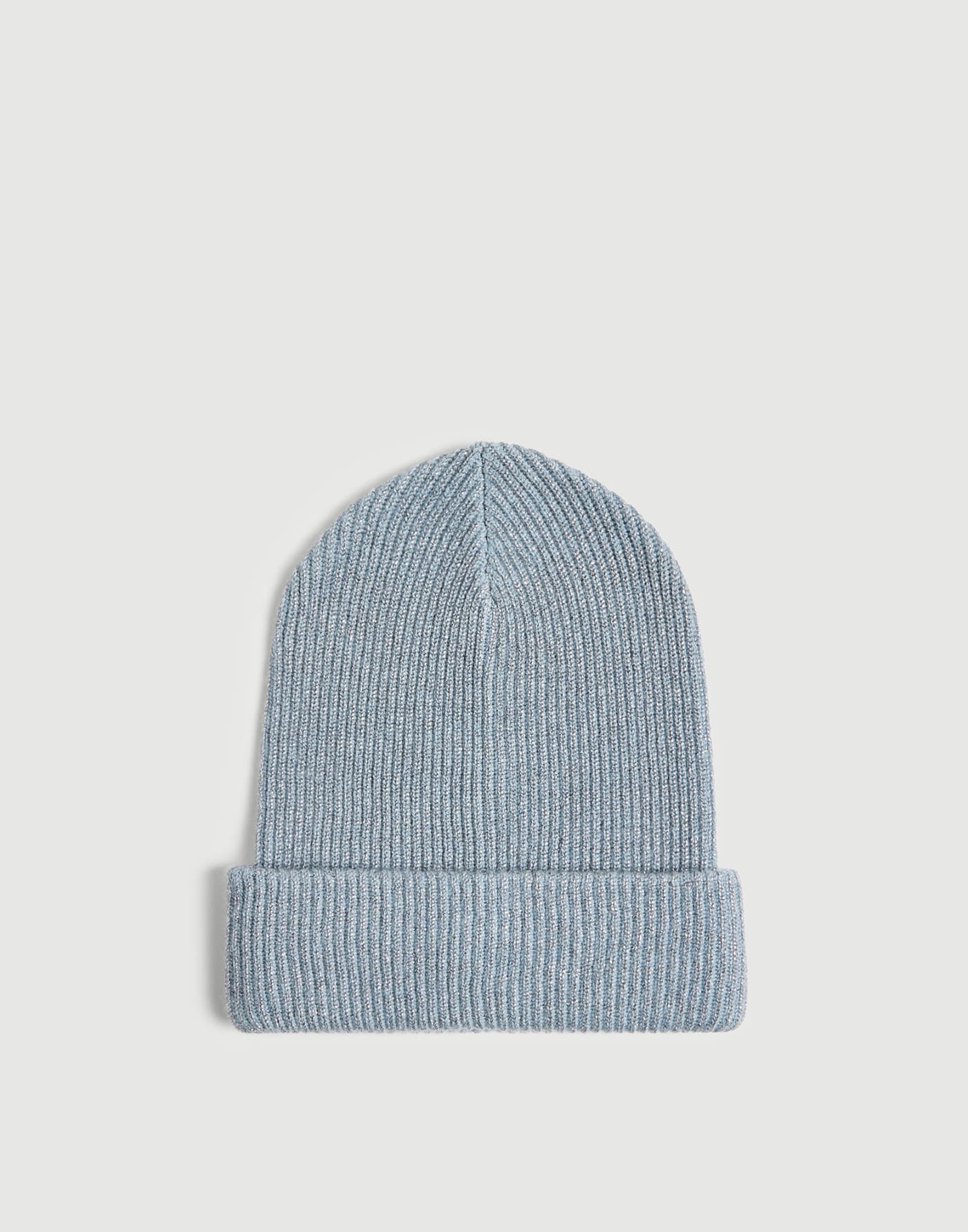 Sparkling beanie with monili Sky Blue Girls - Brunello Cucinelli