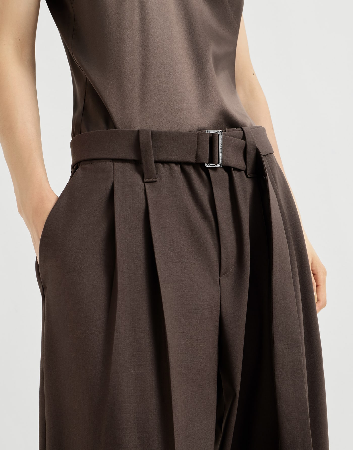 Sartorial Baggy trousers Coffee Woman - Brunello Cucinelli
