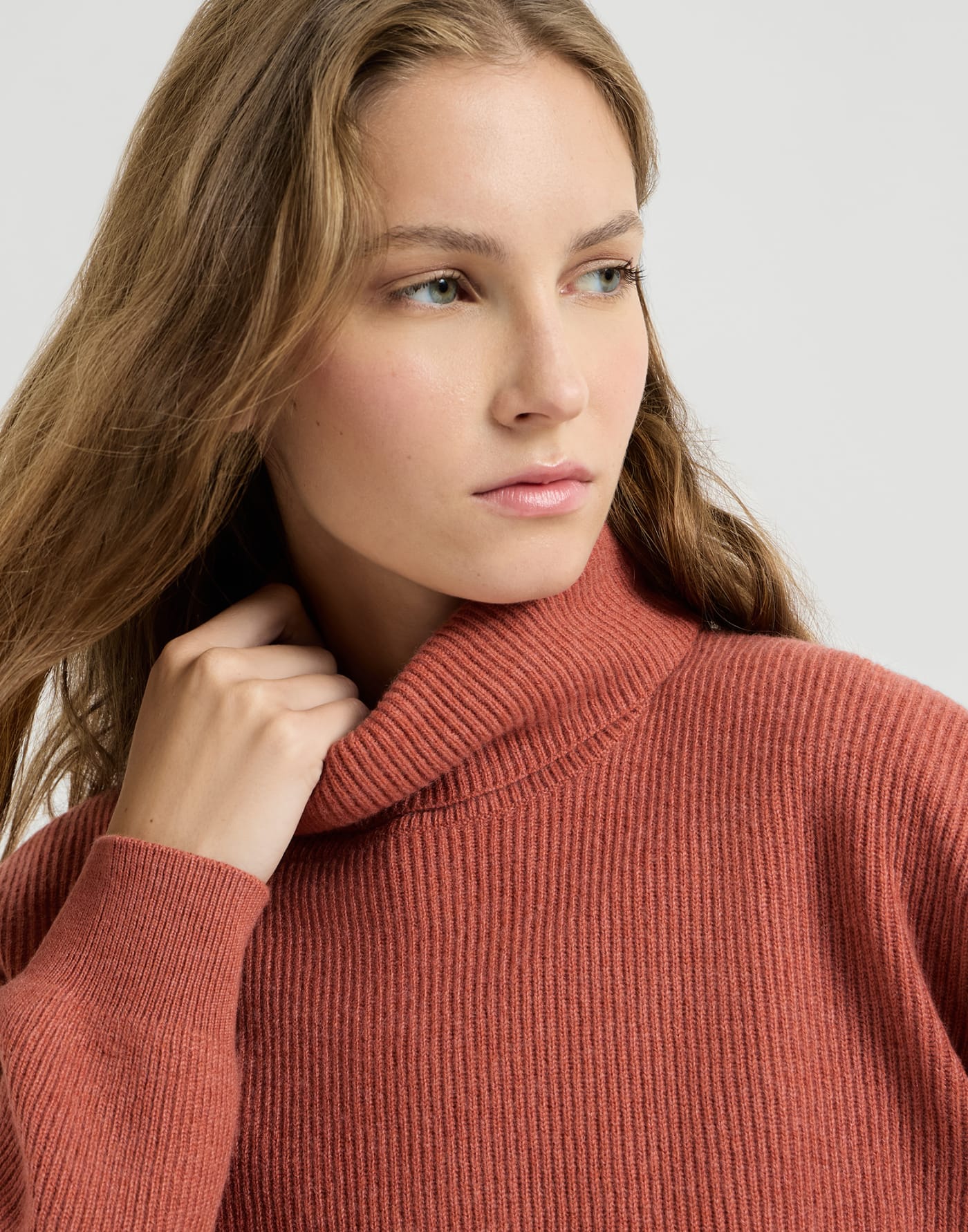 Cashmere turtleneck sweater Firebrick Woman - Brunello Cucinelli