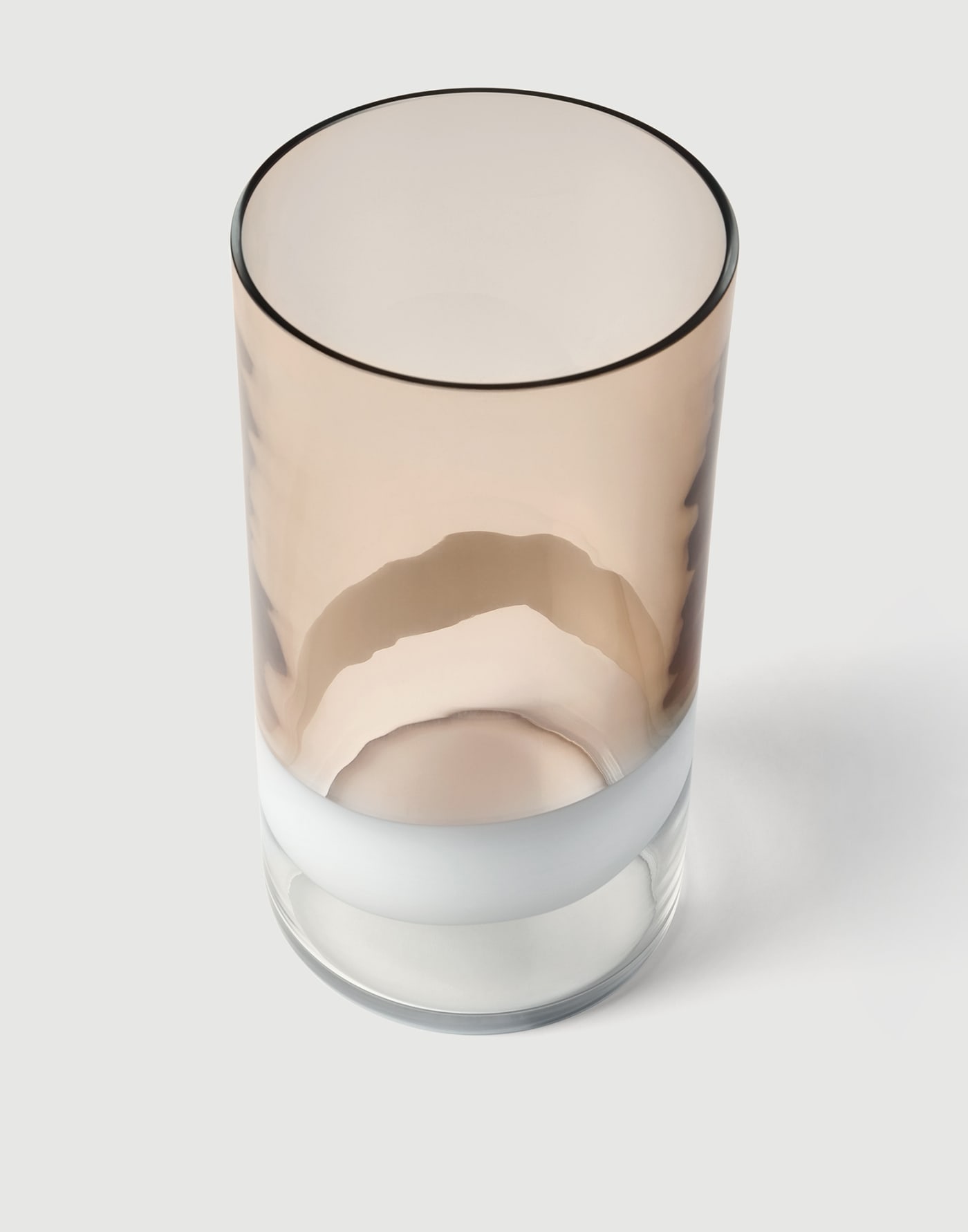Murano glass striped cilinder vase Brown Lifestyle - Brunello Cucinelli