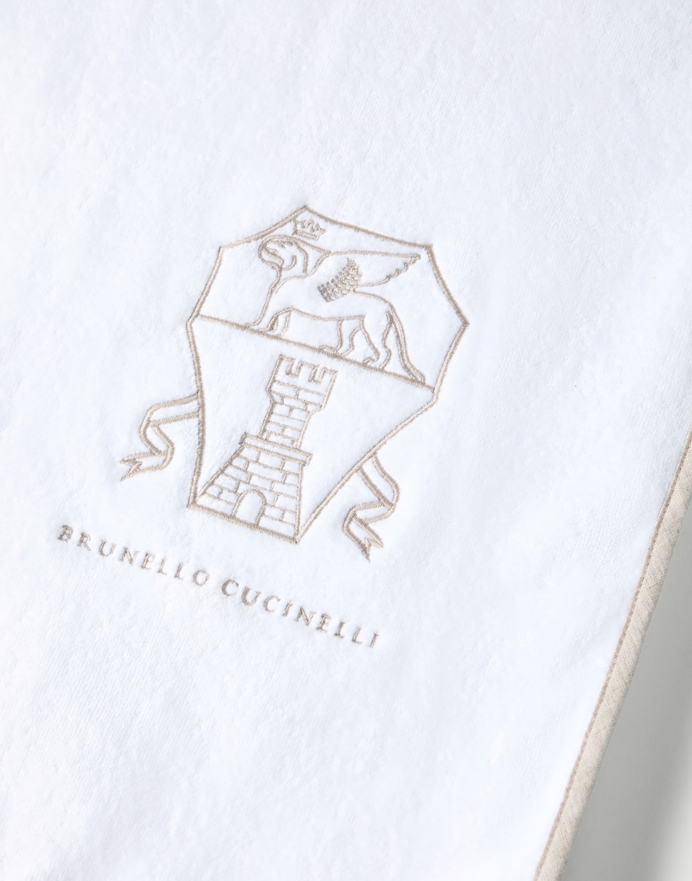 毛巾质地布料 白色 生活风格 - Brunello Cucinelli