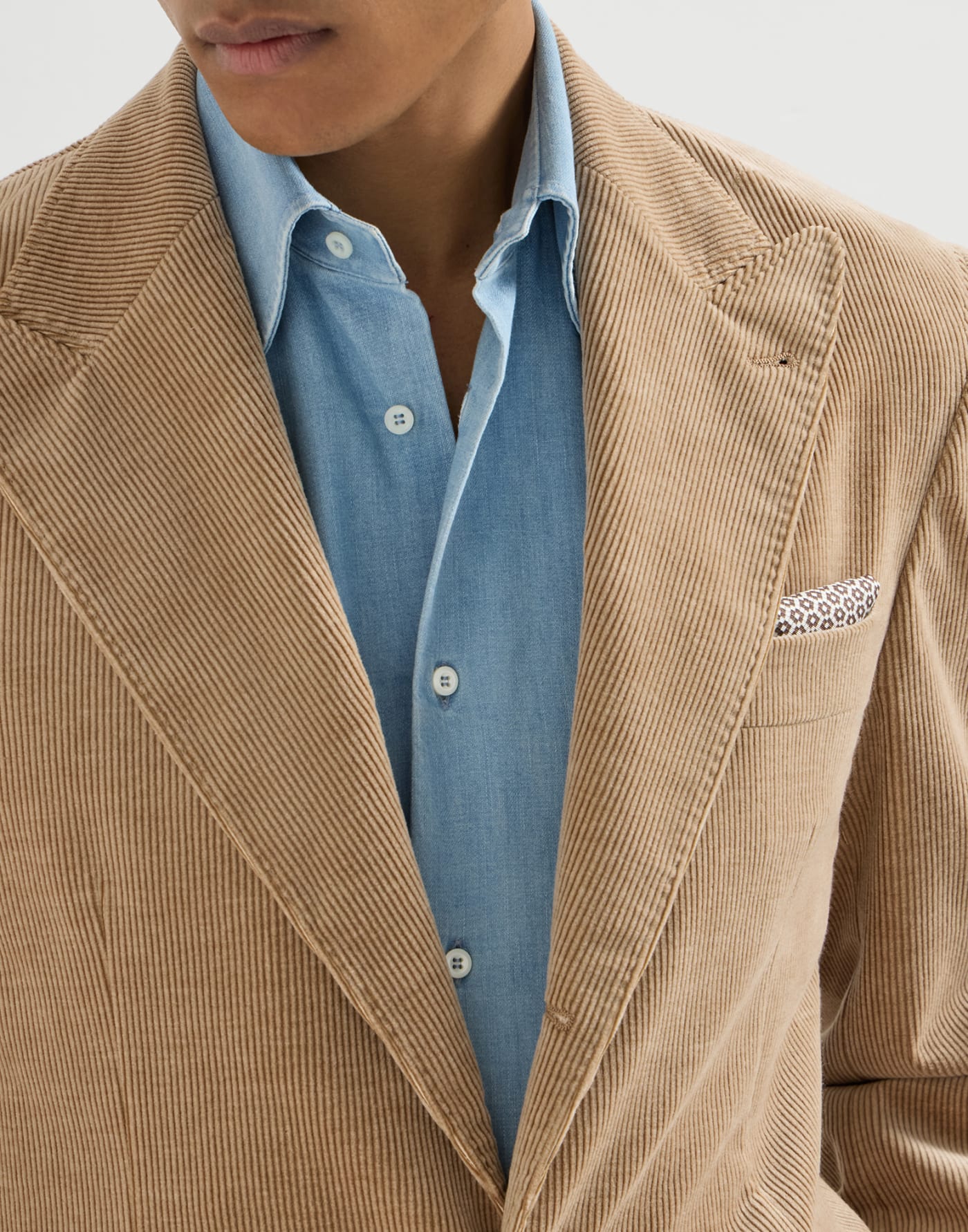 Corduroy blazer Camel Man - Brunello Cucinelli