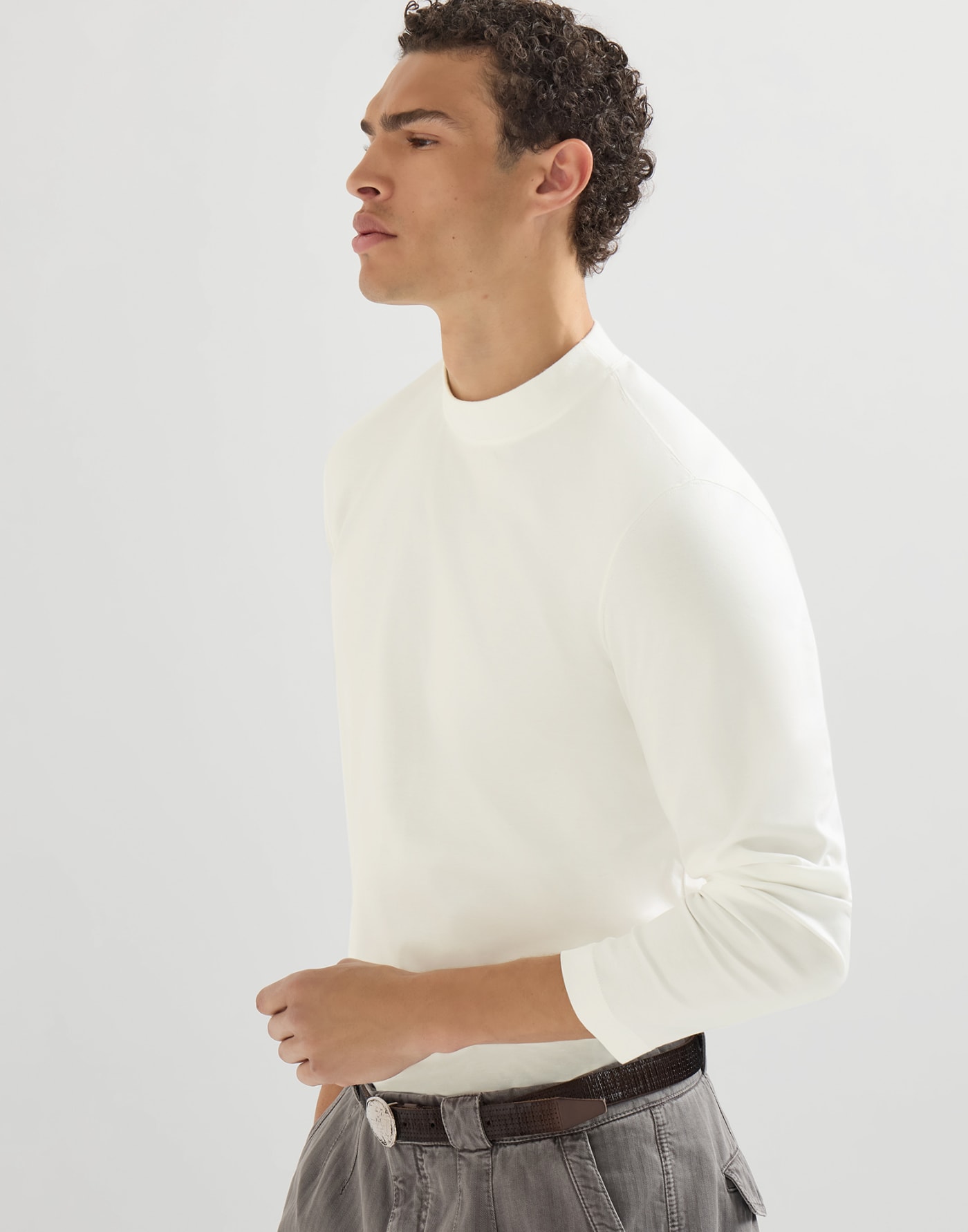 Cotton jersey T-shirt Off-White Man - Brunello Cucinelli