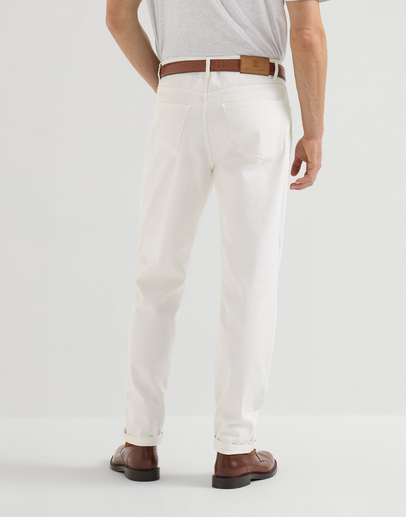 Traditional fit five-pocket trousers White Man - Brunello Cucinelli