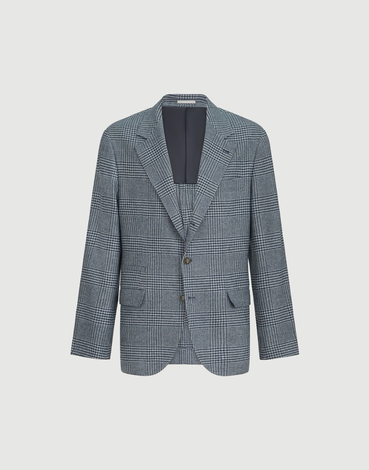 Sakko in Prince-of-Wales-Karo Himmelblau Herren - Brunello Cucinelli