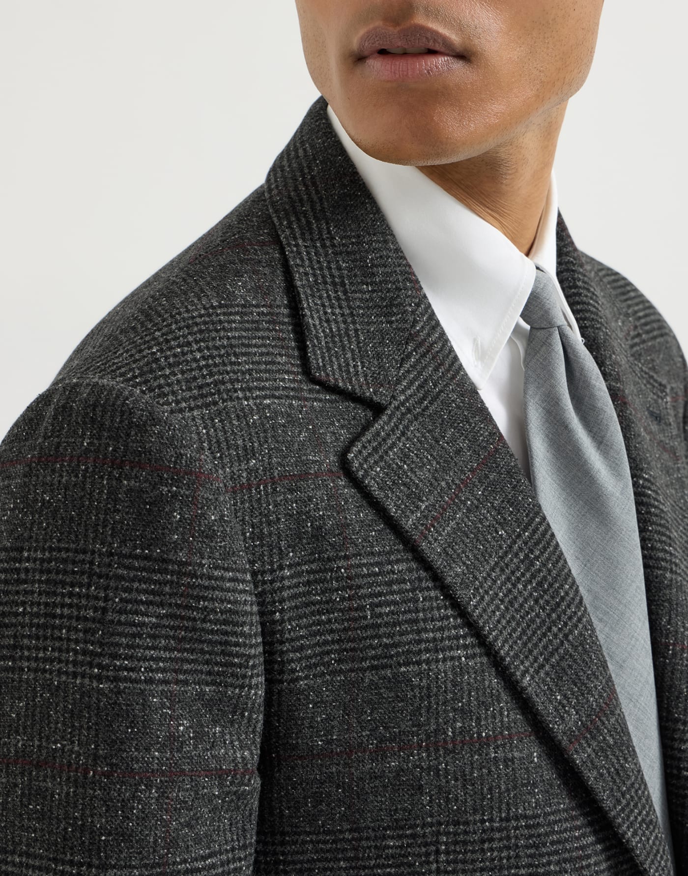 Prince of Wales deconstructed blazer Anthracite Man - Brunello Cucinelli