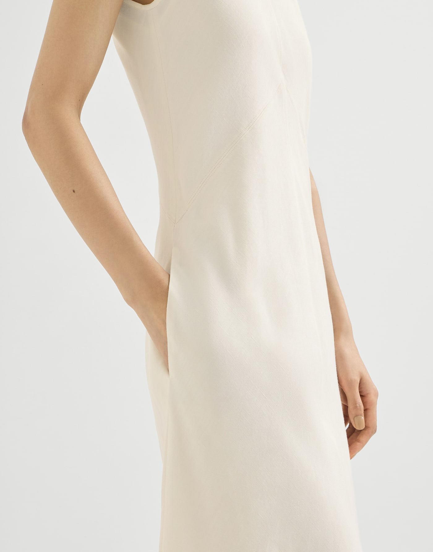 Fluid twill dress Milk Woman - Brunello Cucinelli
