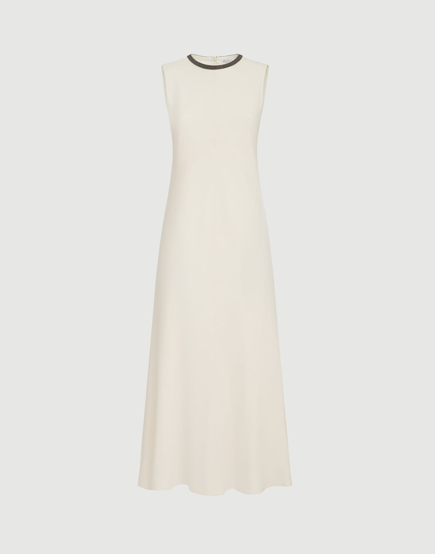 Fluid twill dress Milk Woman - Brunello Cucinelli