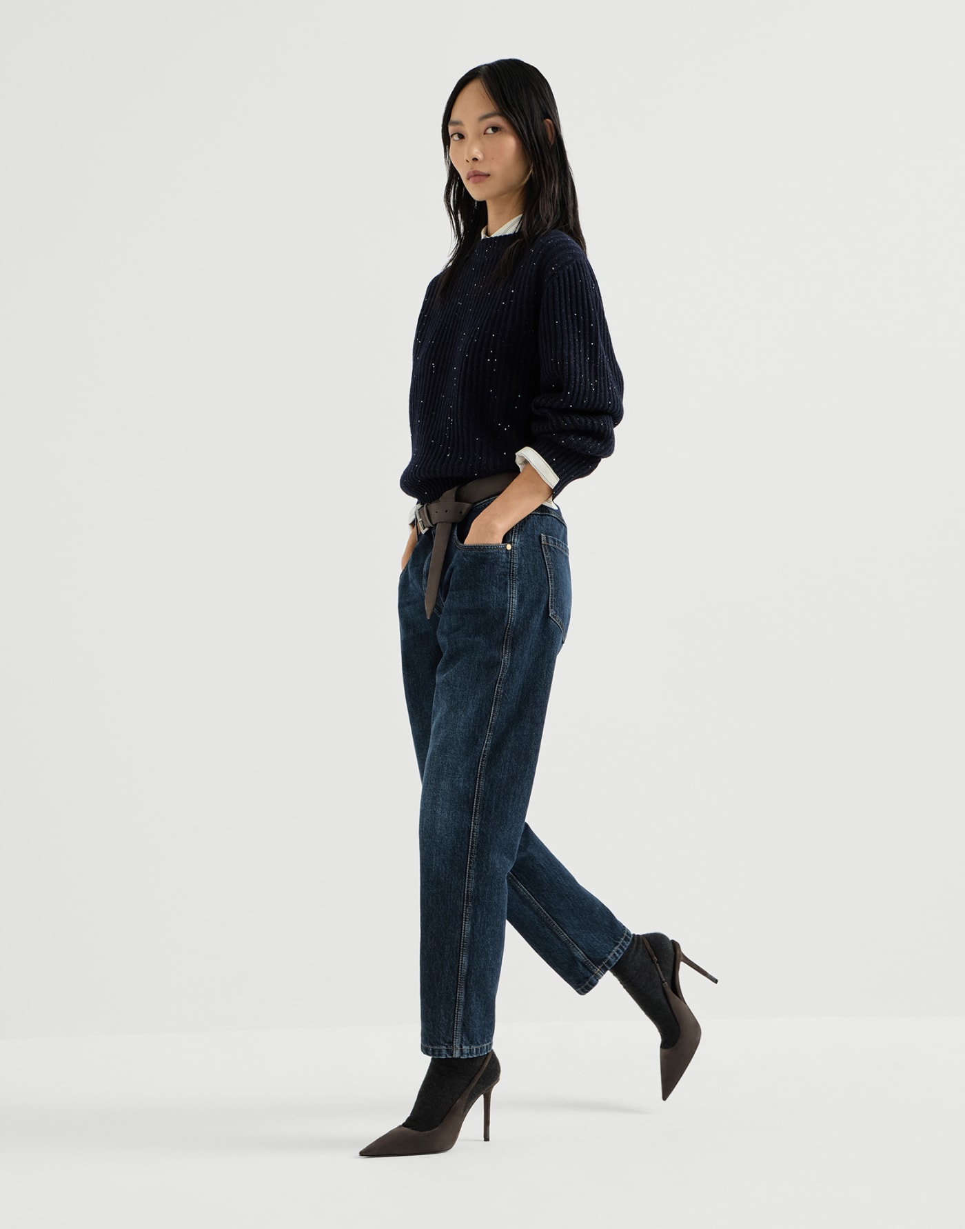 Straight trousers Denim Woman - Brunello Cucinelli