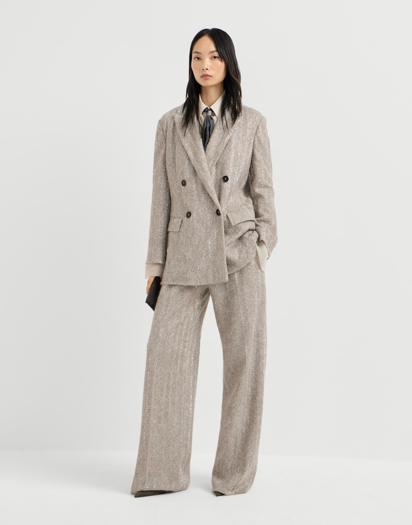 Dazzling chevron embroidery blazer Rope Woman - Brunello Cucinelli