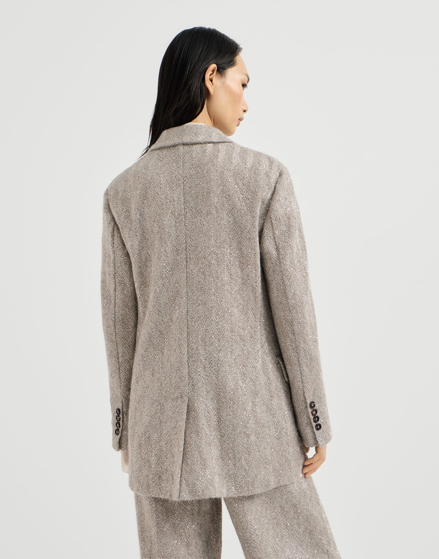 Dazzling chevron embroidery blazer Rope Woman - Brunello Cucinelli