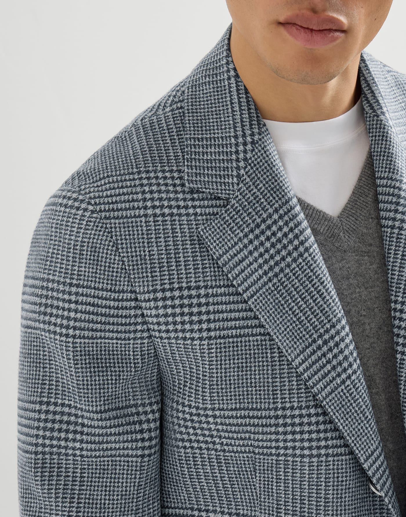 Sakko in Prince-of-Wales-Karo Himmelblau Herren - Brunello Cucinelli