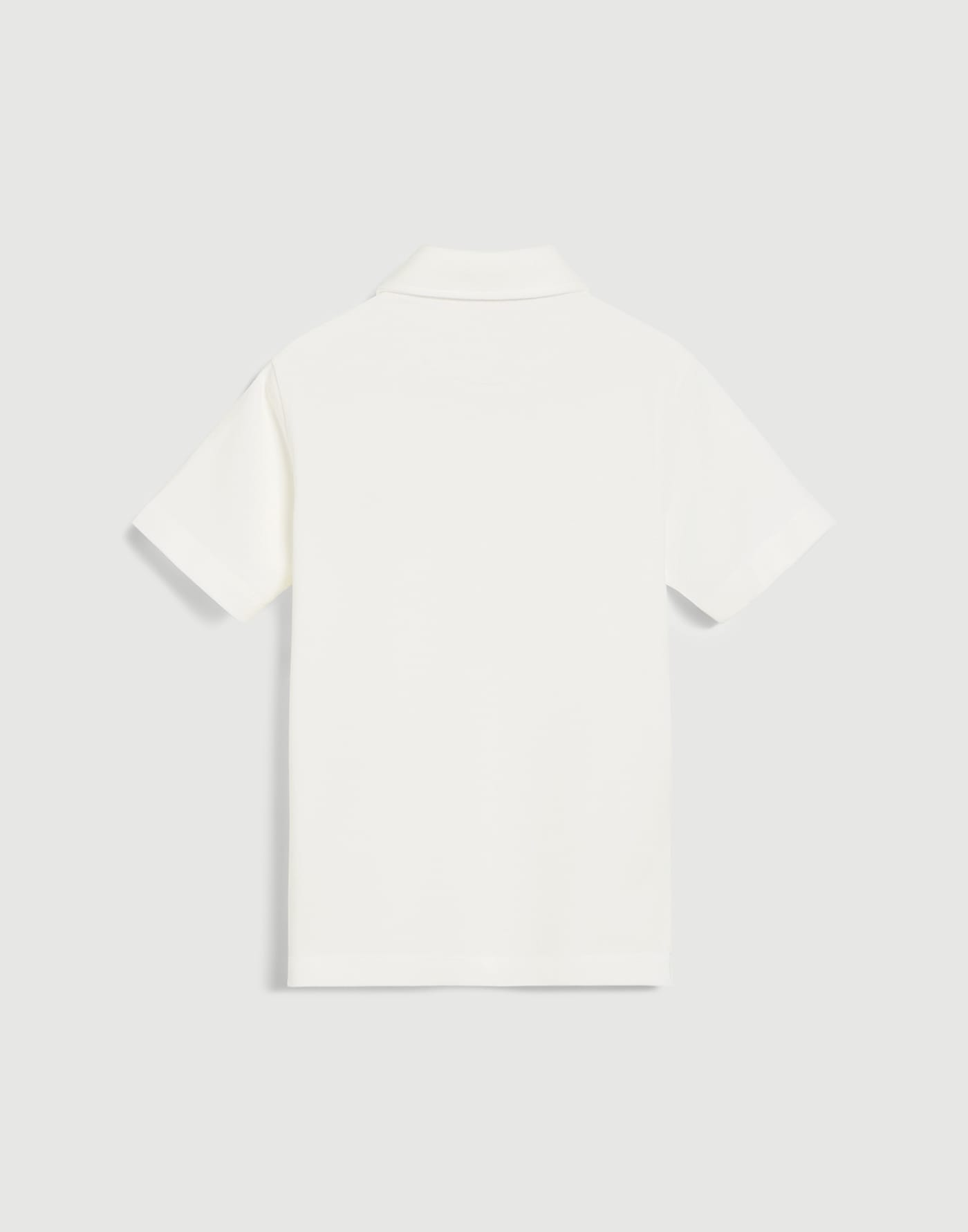 珠地面料 Polo 衫 灰白色 男童 - Brunello Cucinelli