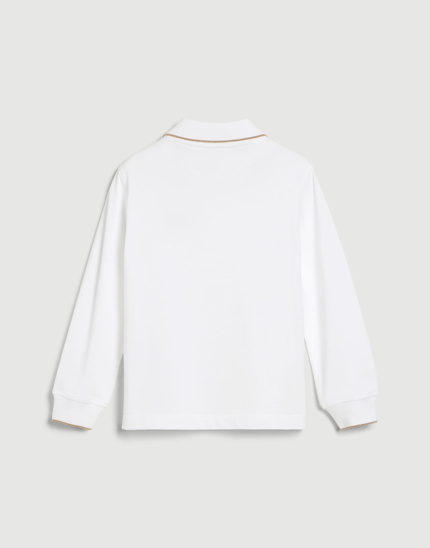 Piqué long sleeve polo shirt White Boys - Brunello Cucinelli