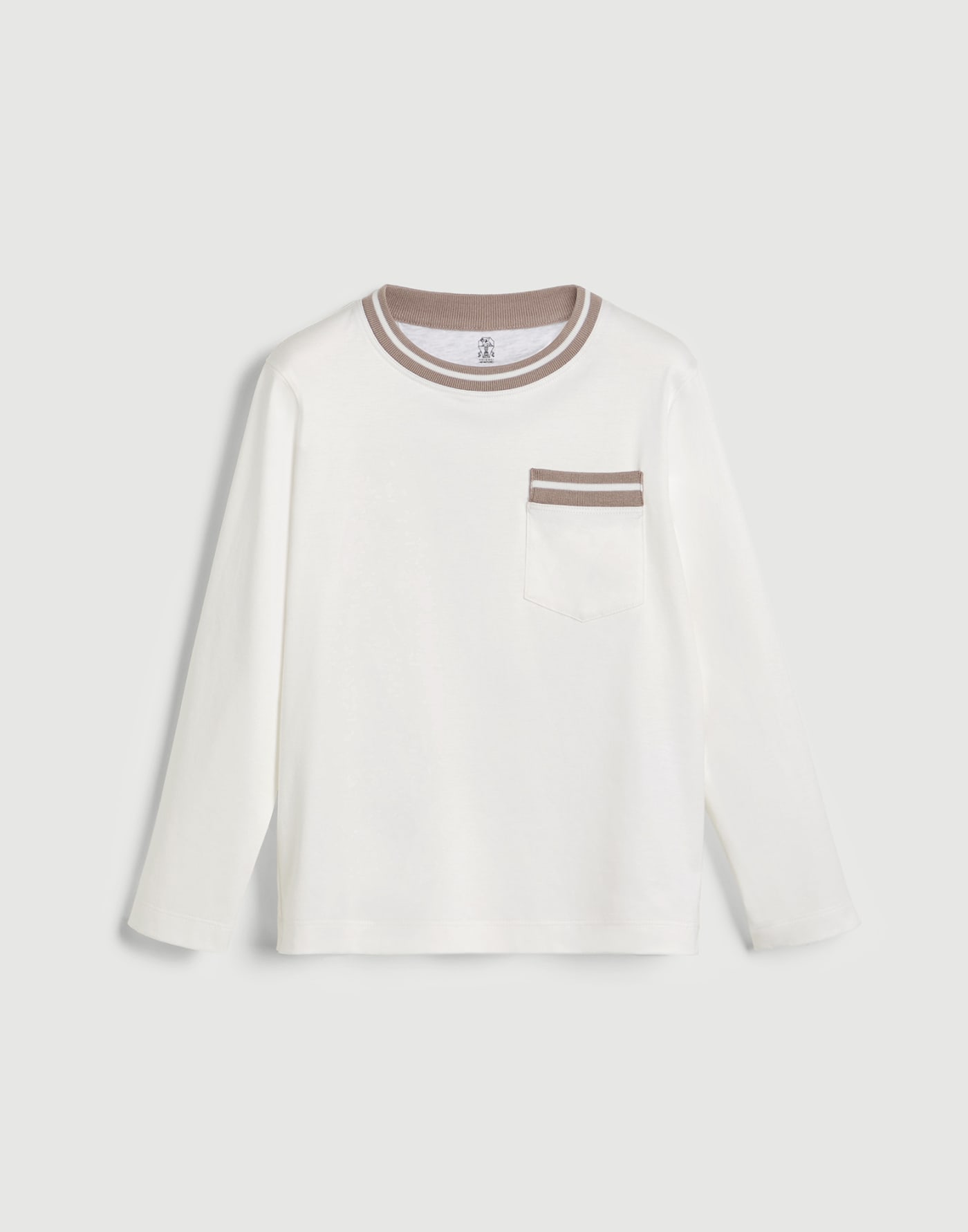 Striped jersey T-shirt White Boys - Brunello Cucinelli
