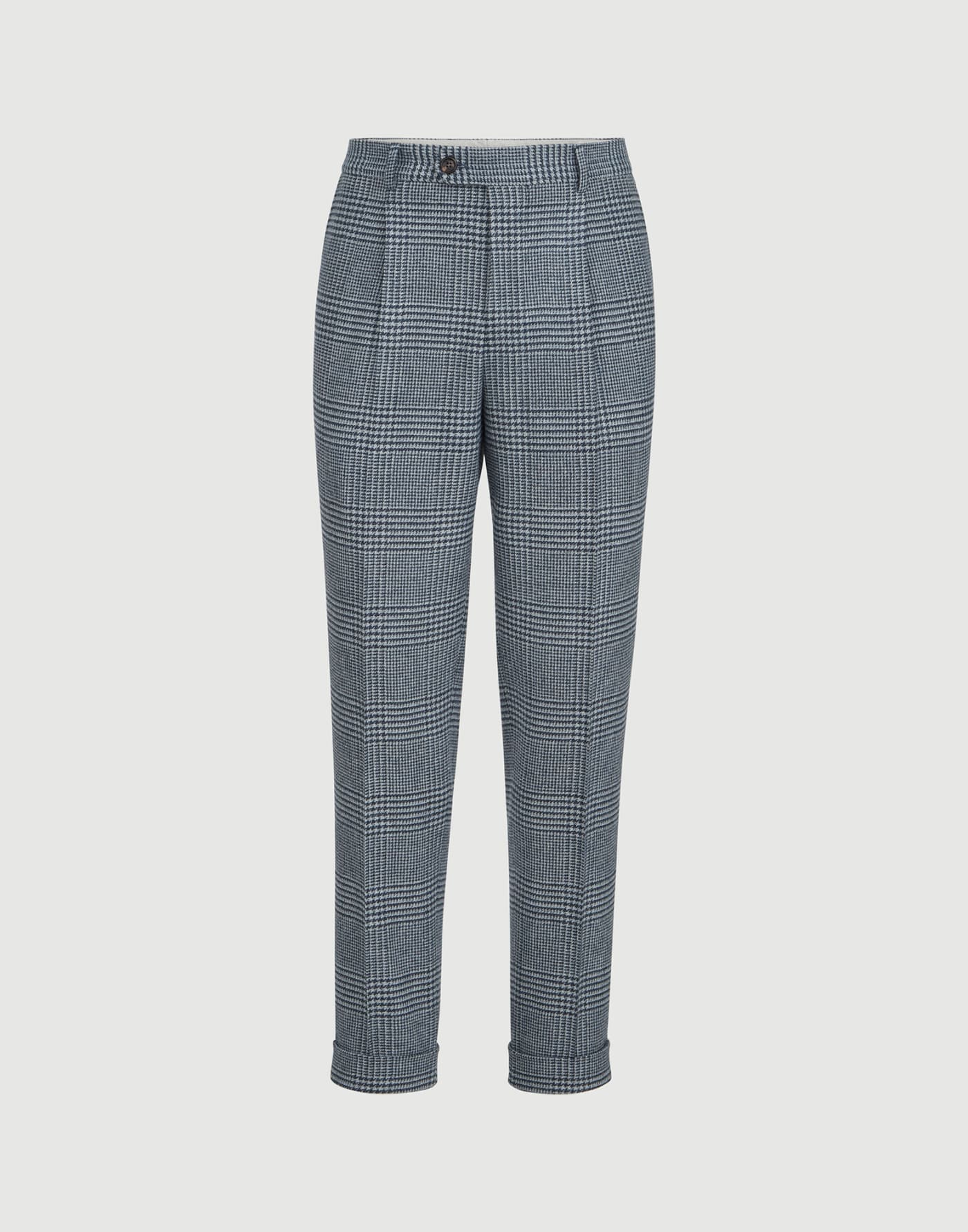 Hose in Prince-of-Wales-Karo Himmelblau Herren - Brunello Cucinelli