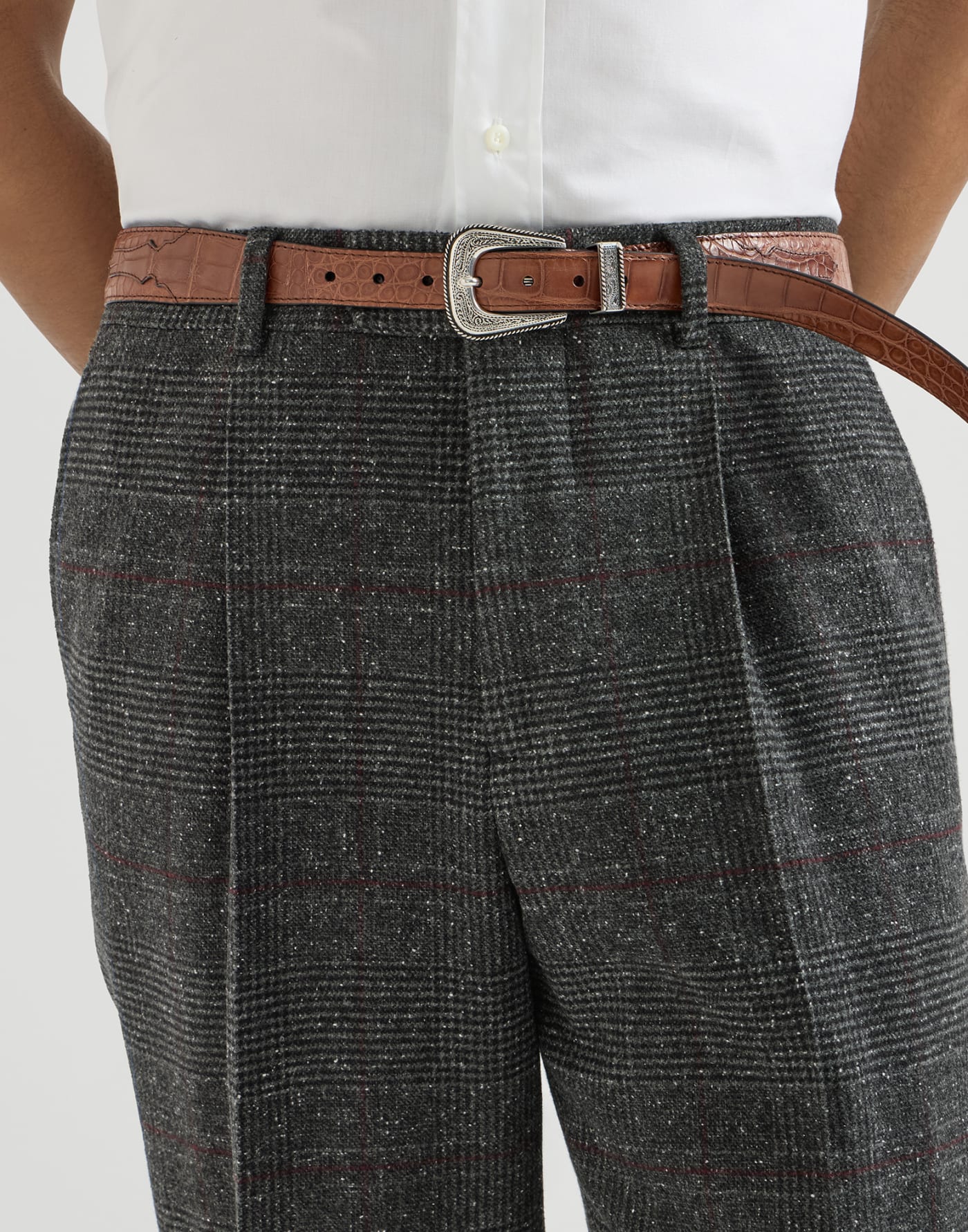 Pantalone Principe di Galles Antracite Uomo - Brunello Cucinelli