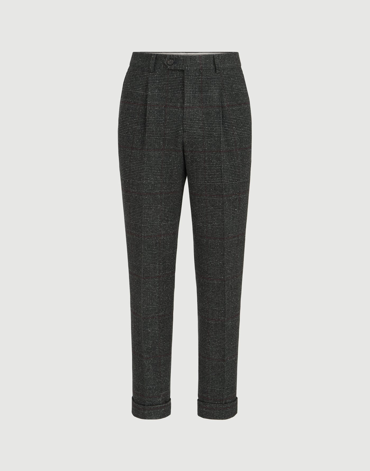 Pantalone Principe di Galles Antracite Uomo - Brunello Cucinelli
