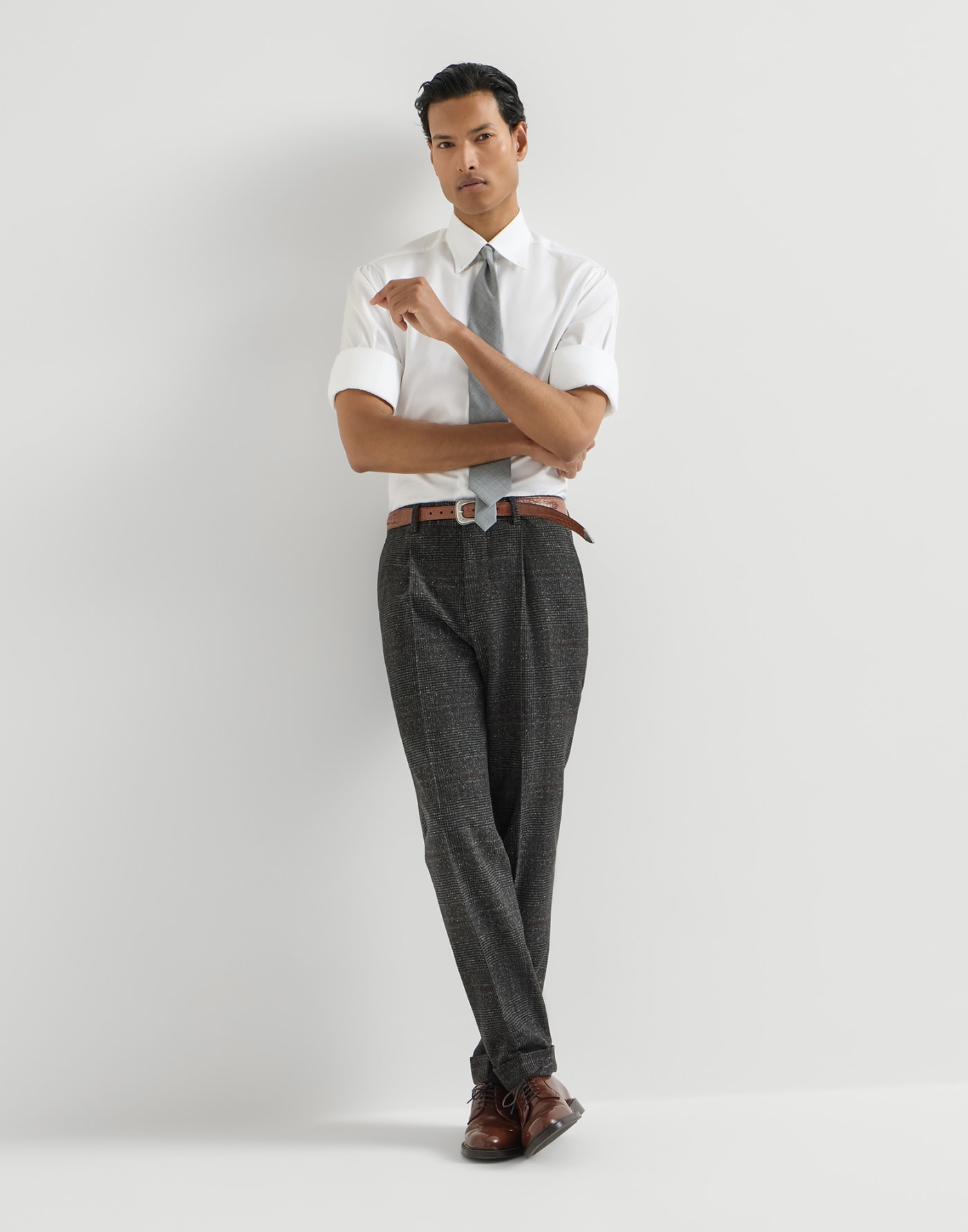Pantalone Principe di Galles Antracite Uomo - Brunello Cucinelli
